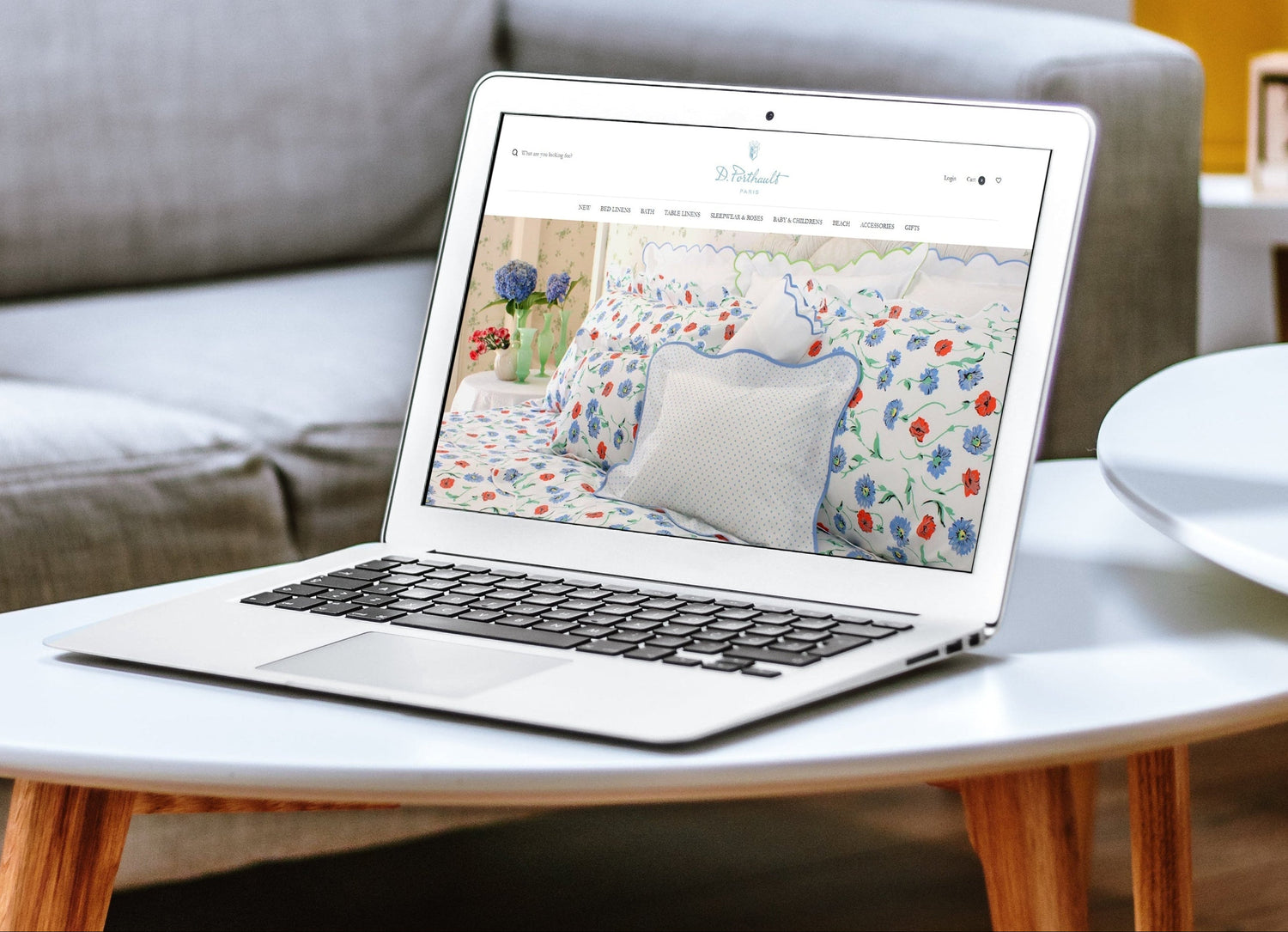 D. Porthault ~ Our NEW website (et une petite histoire)