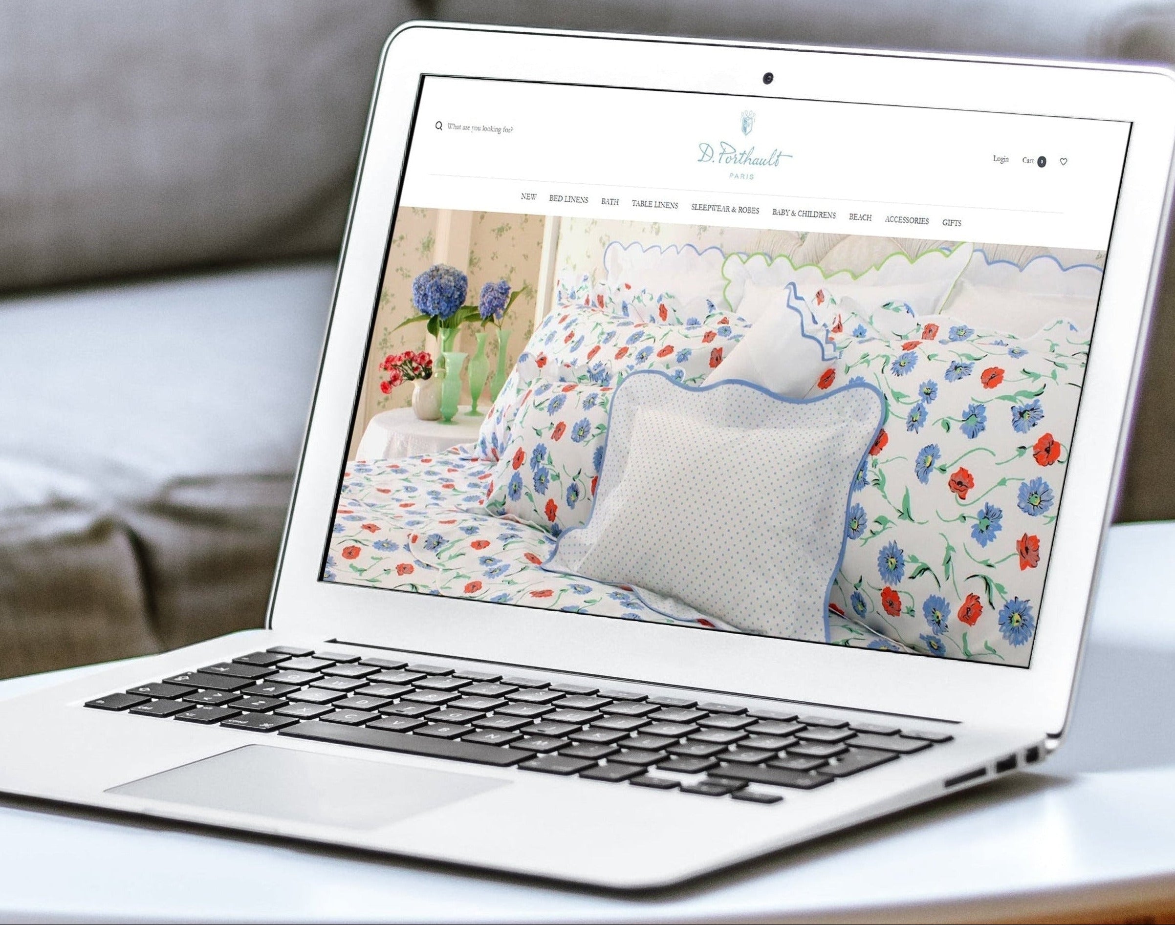 D. Porthault ~ Our NEW website (et une petite histoire)