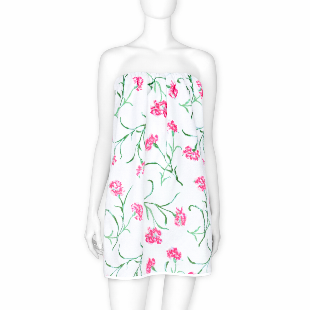 康乃馨粉色/绿色/蓝色毛巾布包裹