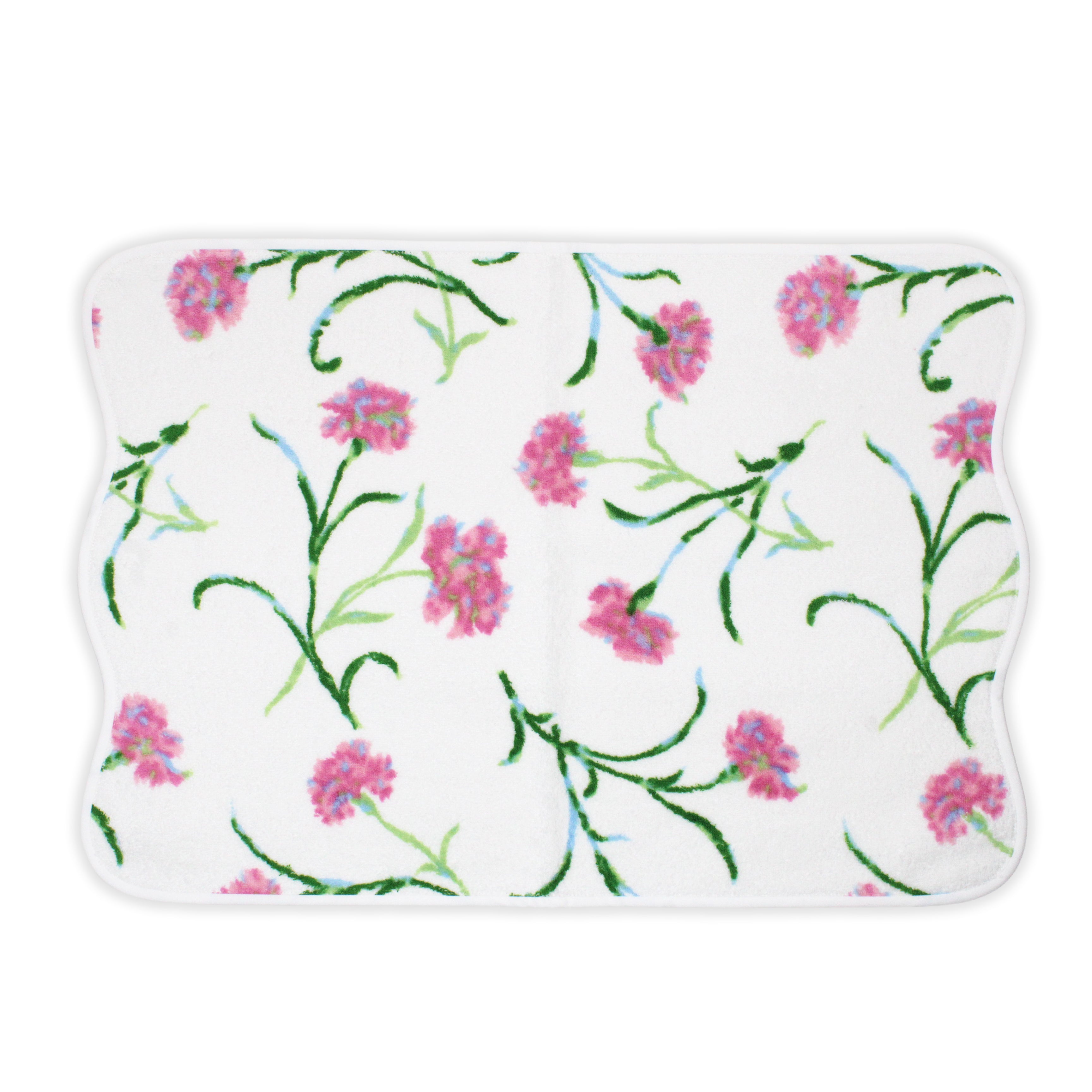 Carnations Pink/Green/Blue Towels