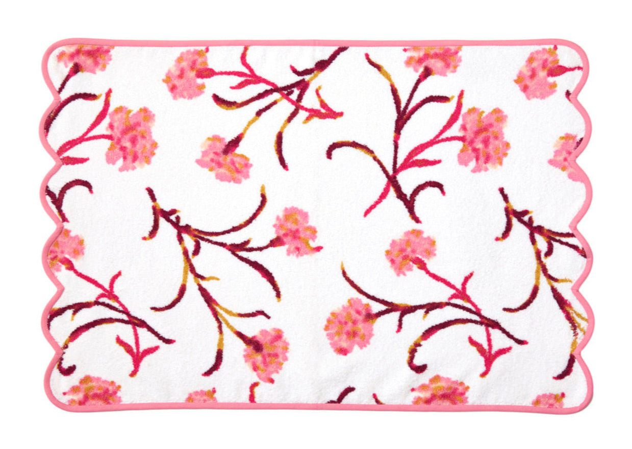 Carnations Pink/Burgundy Towels