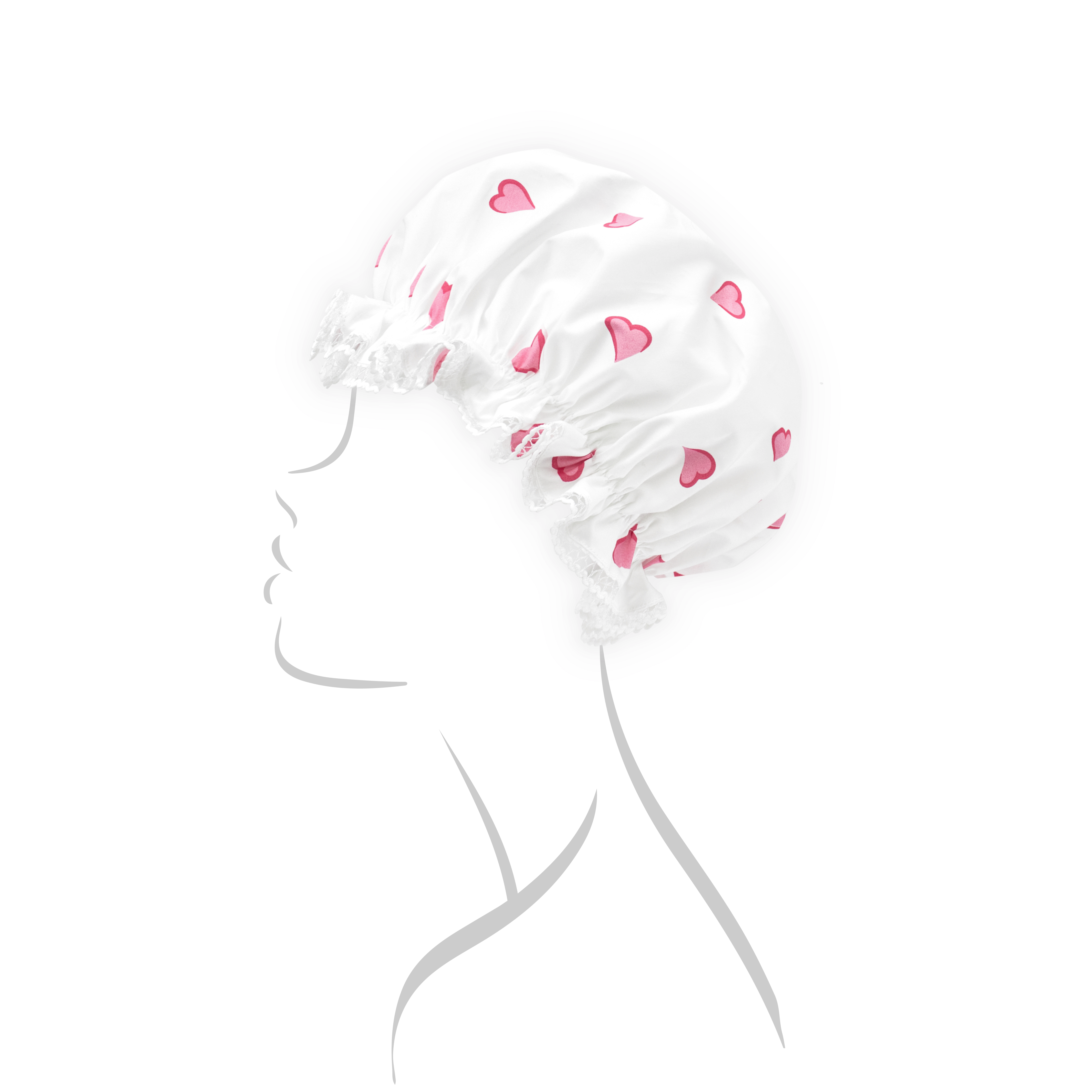 Coeurs Pink Shower Cap
