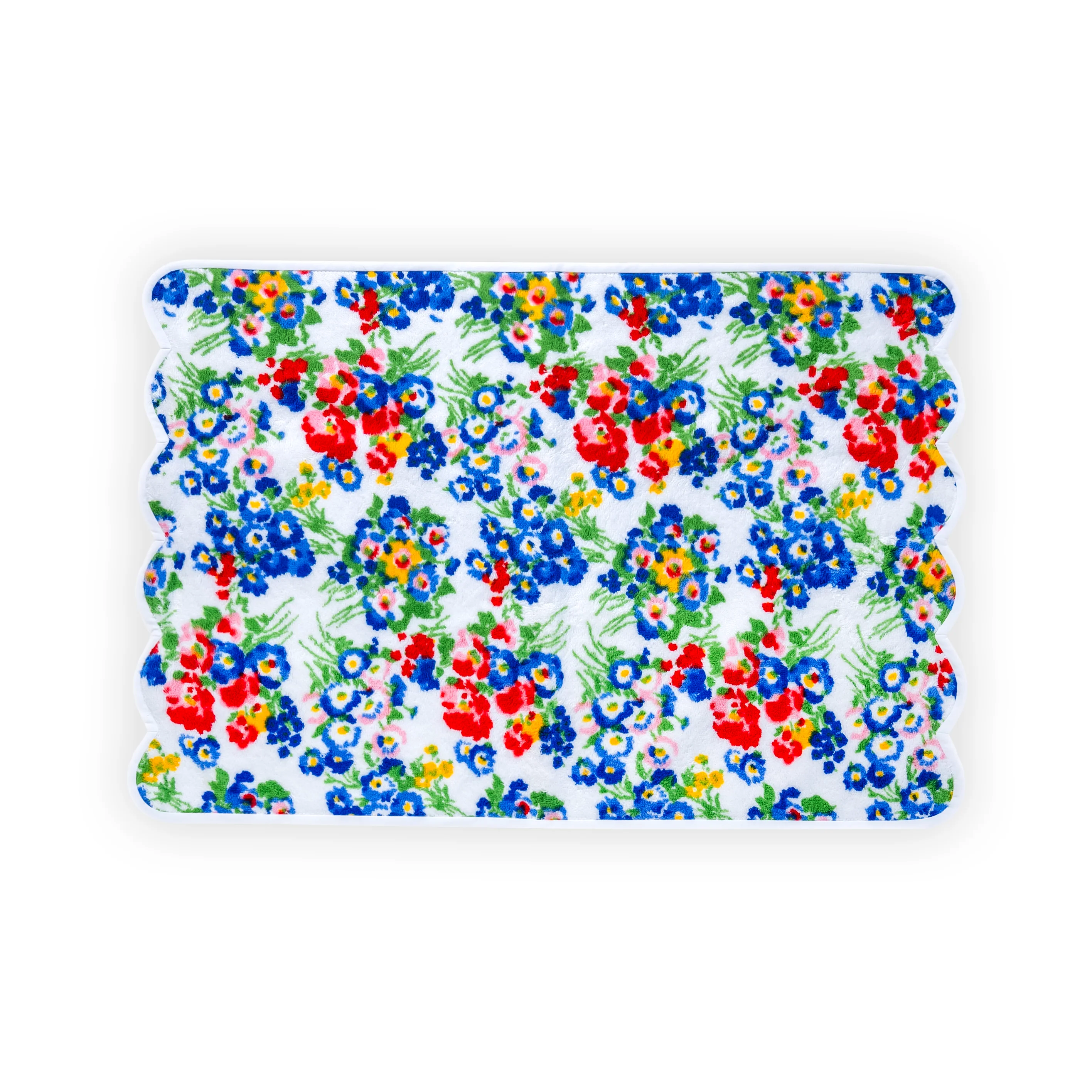 New York Mille Fleurs Multi / White Bias Towels