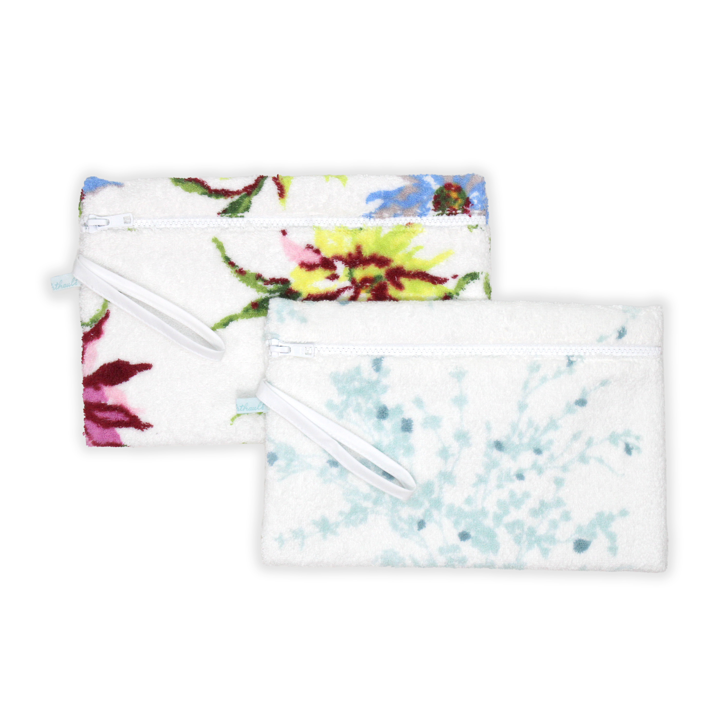 Jeté de Fleurs DP Blue Terry Zip Case