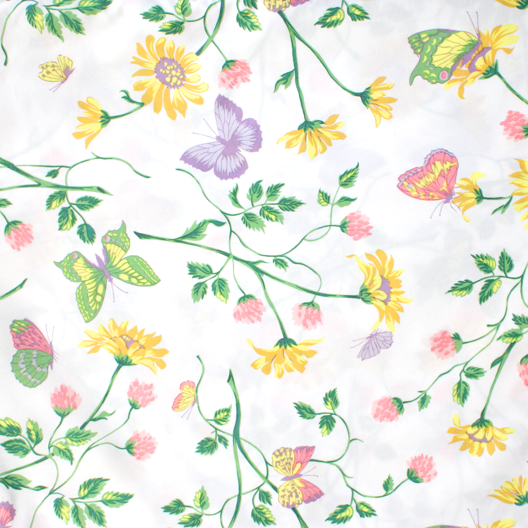 Fleurs et Papillons Printed Cocktail Napkins (Set of 6)
