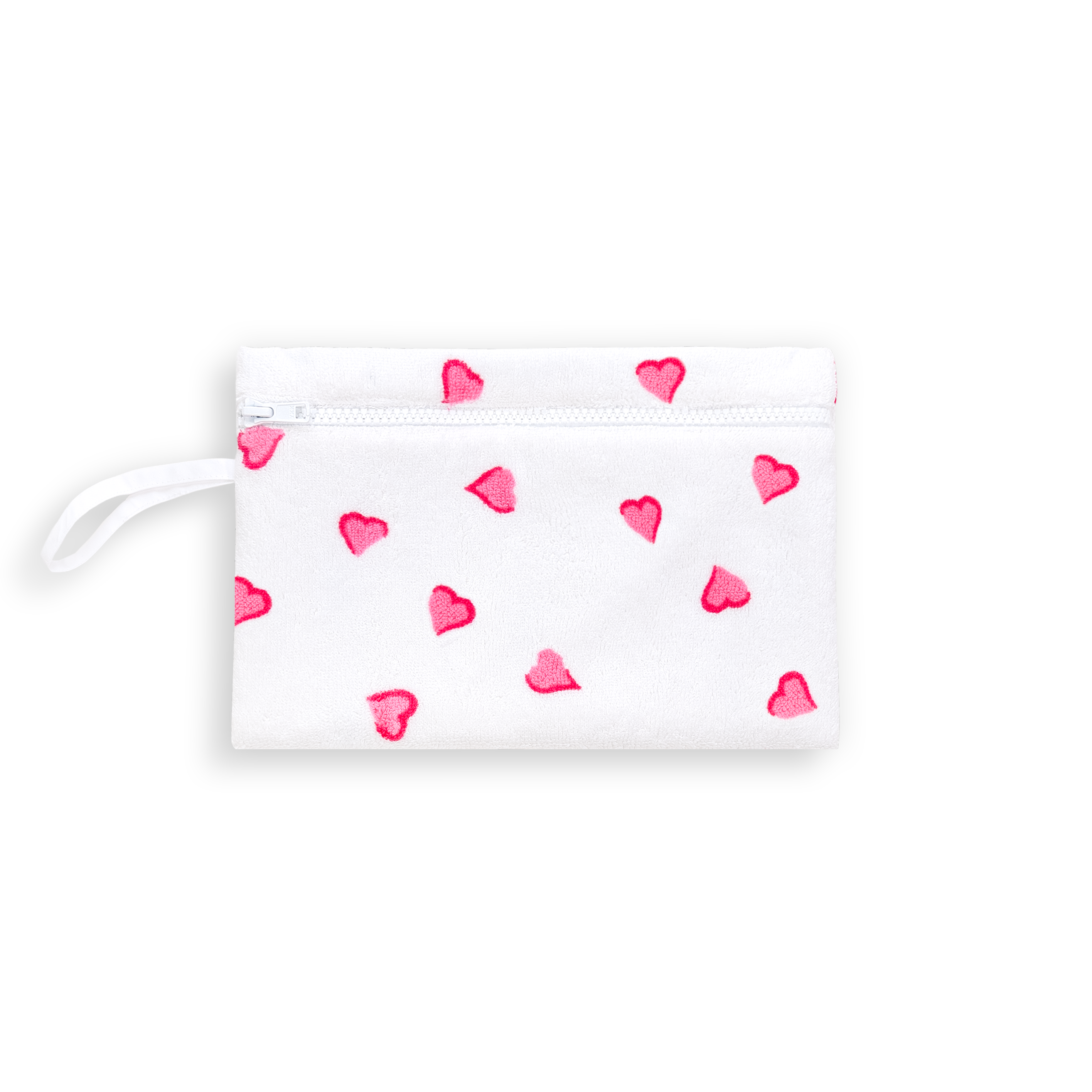 Coeurs Pink Terry Zip Case