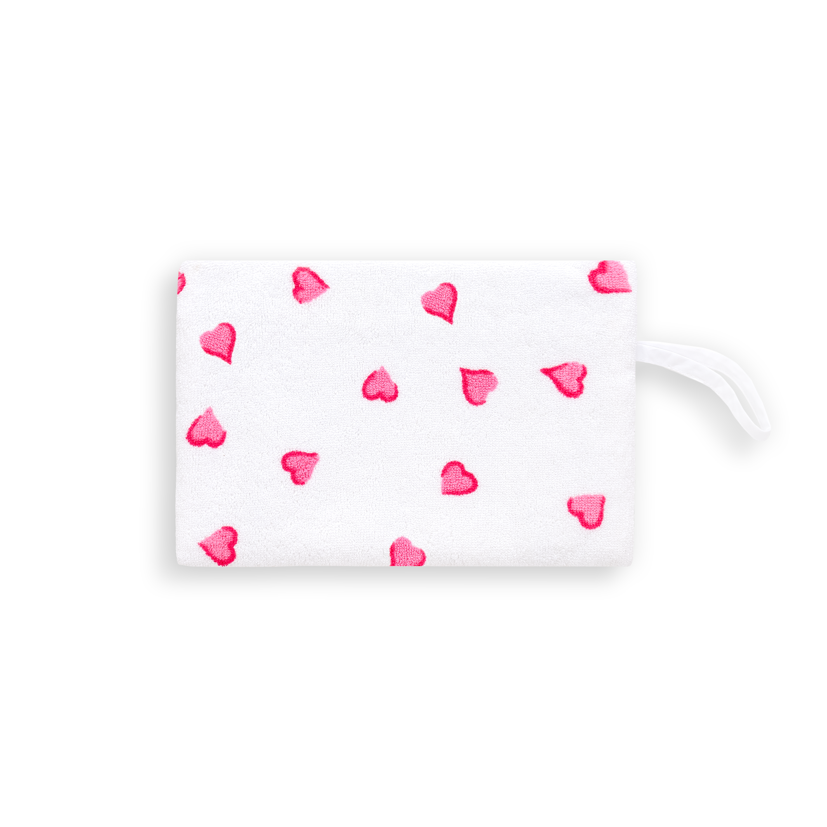 Coeurs Pink Terry Zip Case