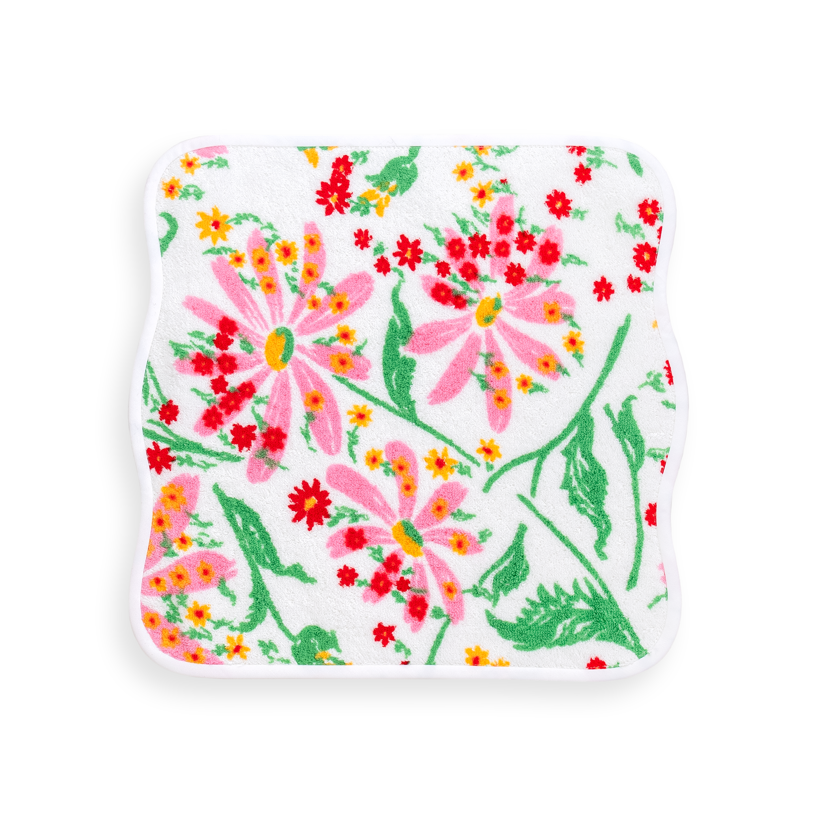 Marguerites Pink/Green Towels