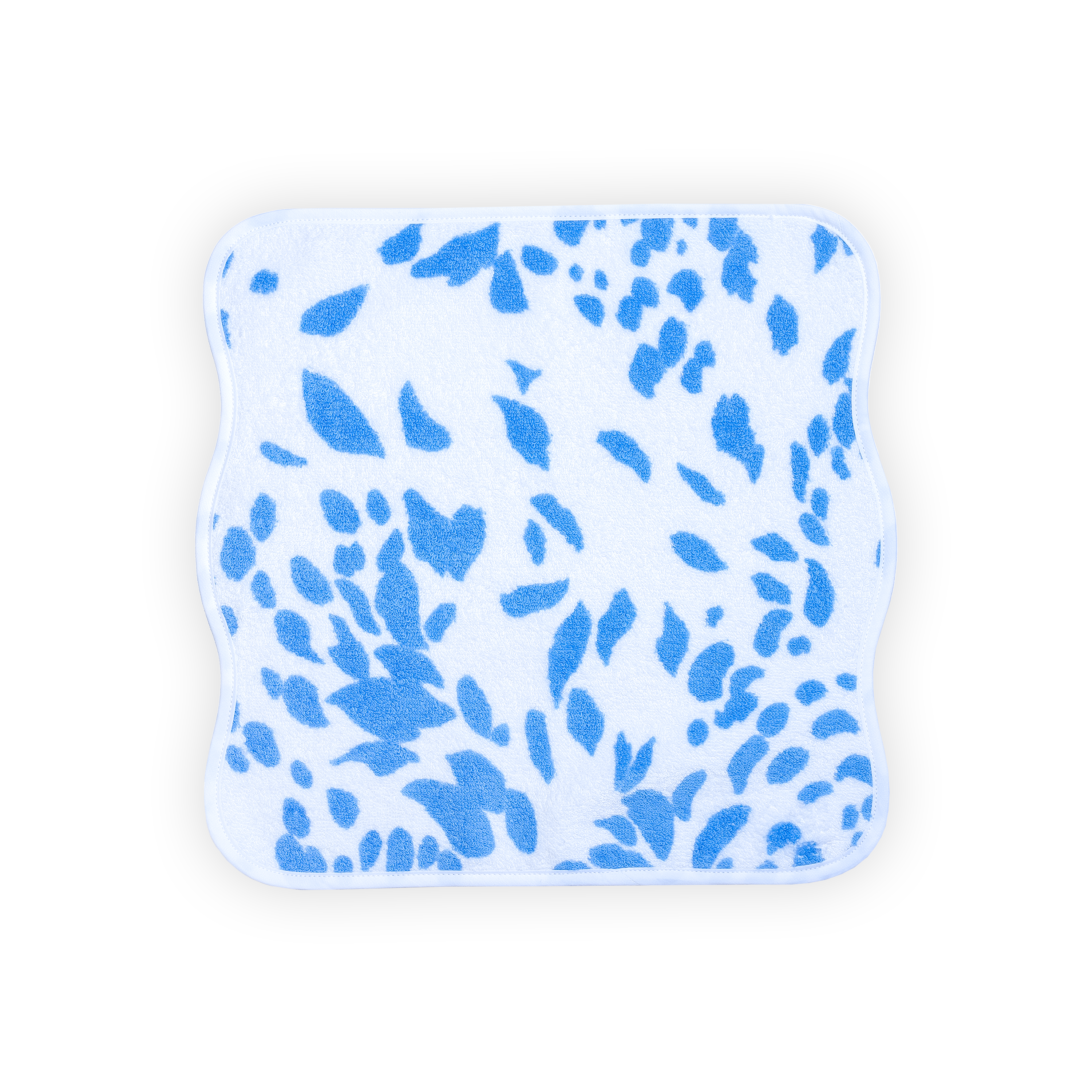 Alizée Blue / Wavy White Towels
