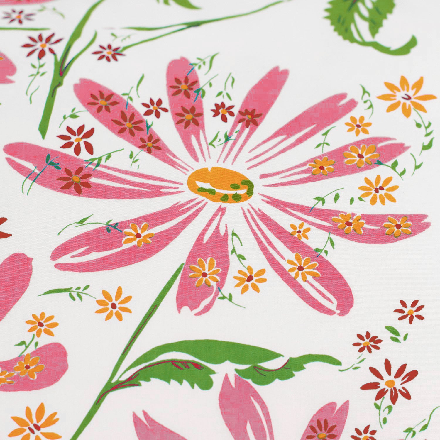 Marguerites Pink/Green Towels