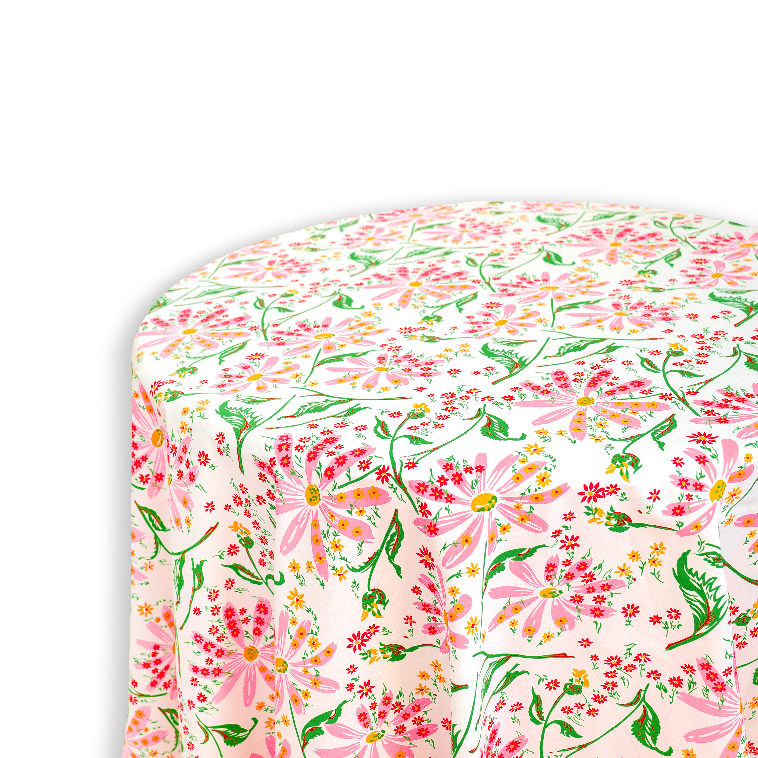 Marguerites Pink/Green Printed Tablecloths