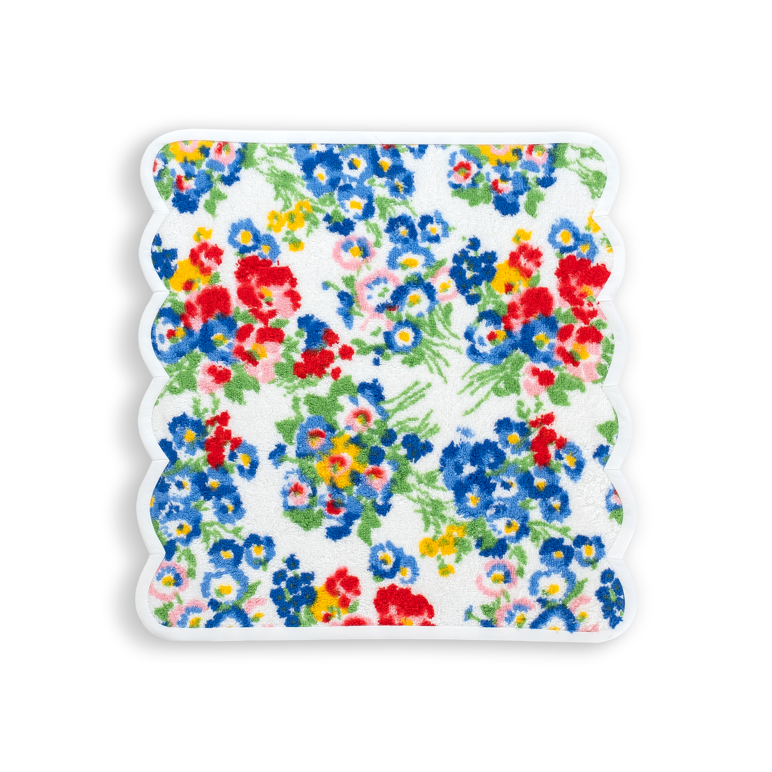 washcloth of multi colored floral print, new york mille fleurs