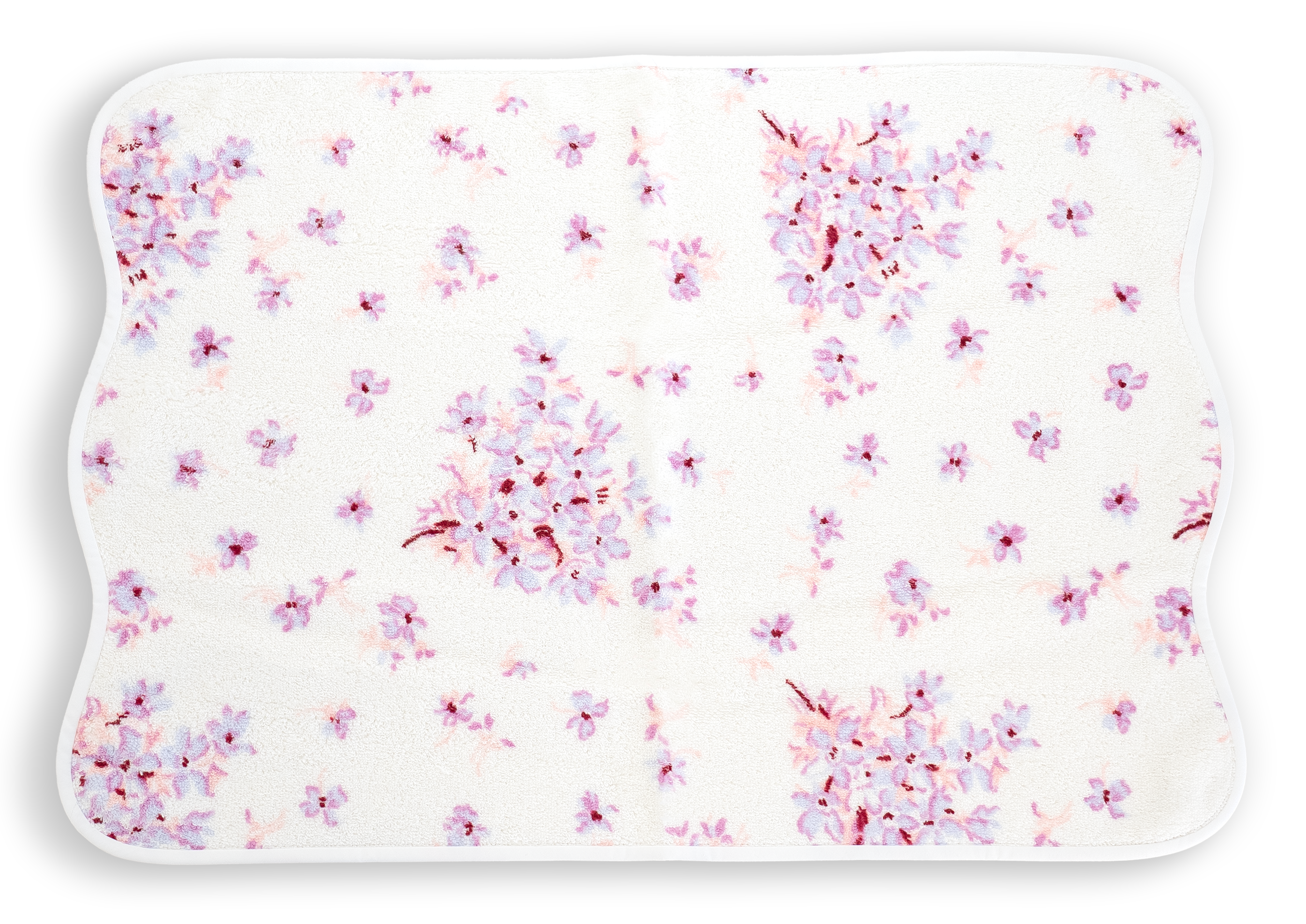 Hand Towel of lilac floral print, Violettes Lilac