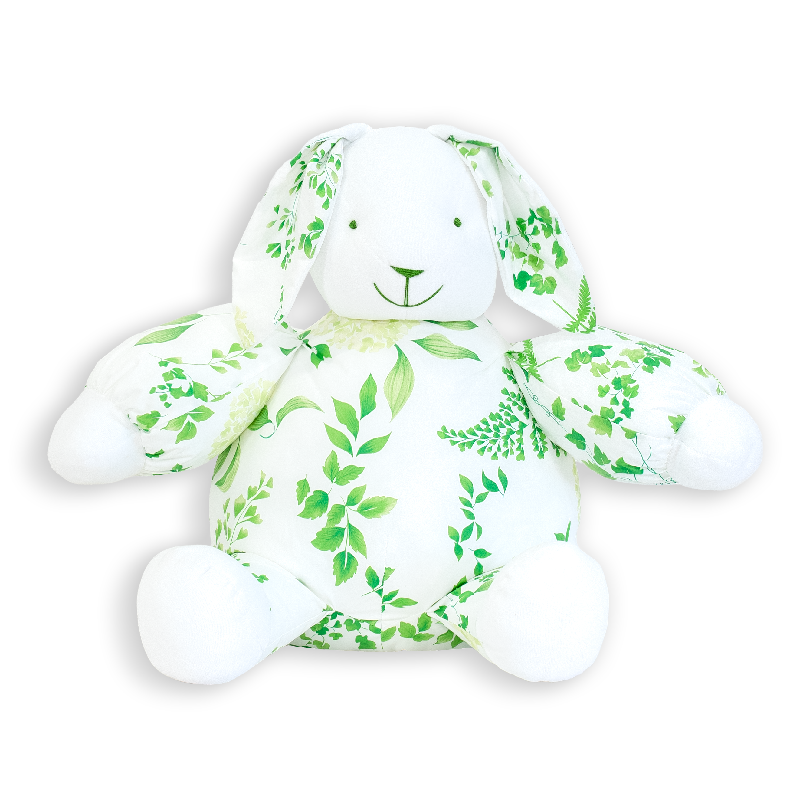 Large stuffed toy bunny in Mariage pattern
