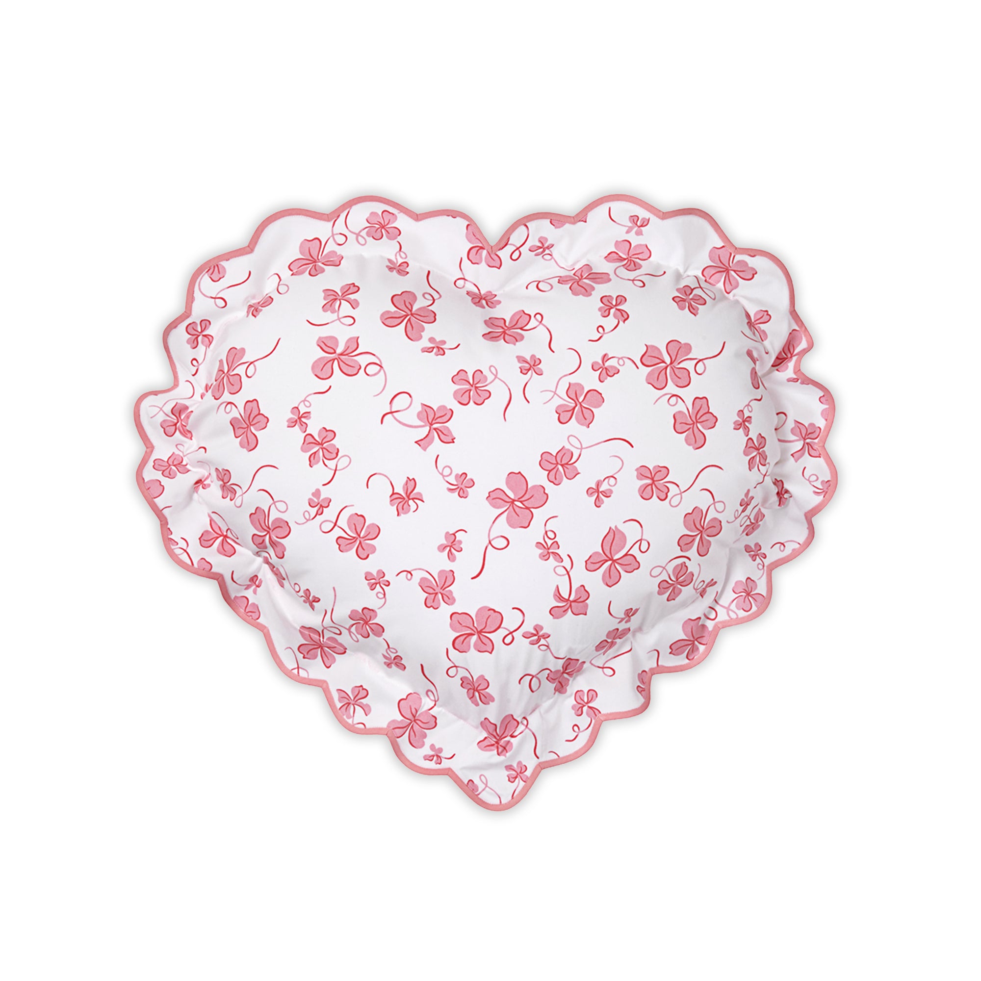 Trèfles Pink Scallop Pink Heart-Shaped Shams