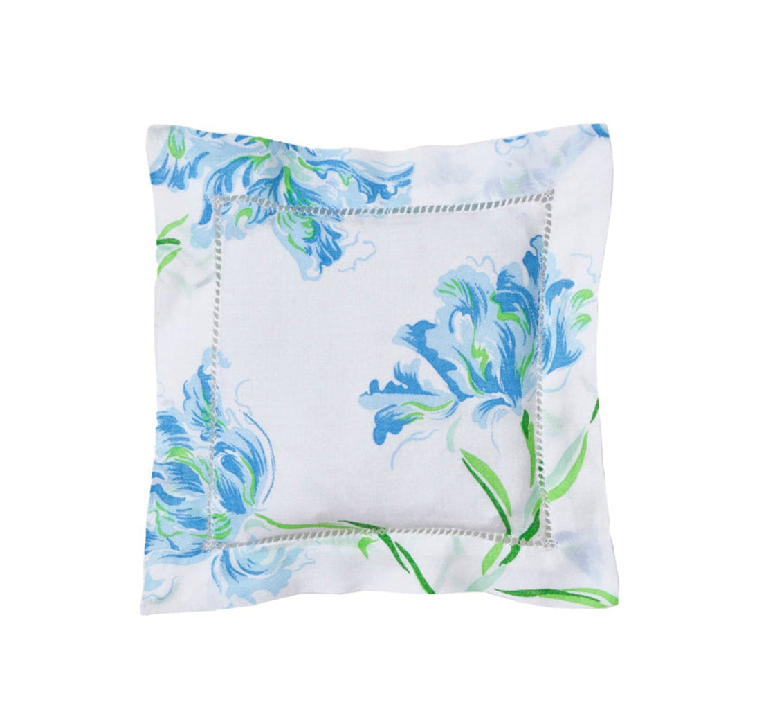 Tulipe Perroquet Blue Emb. Square Sachet