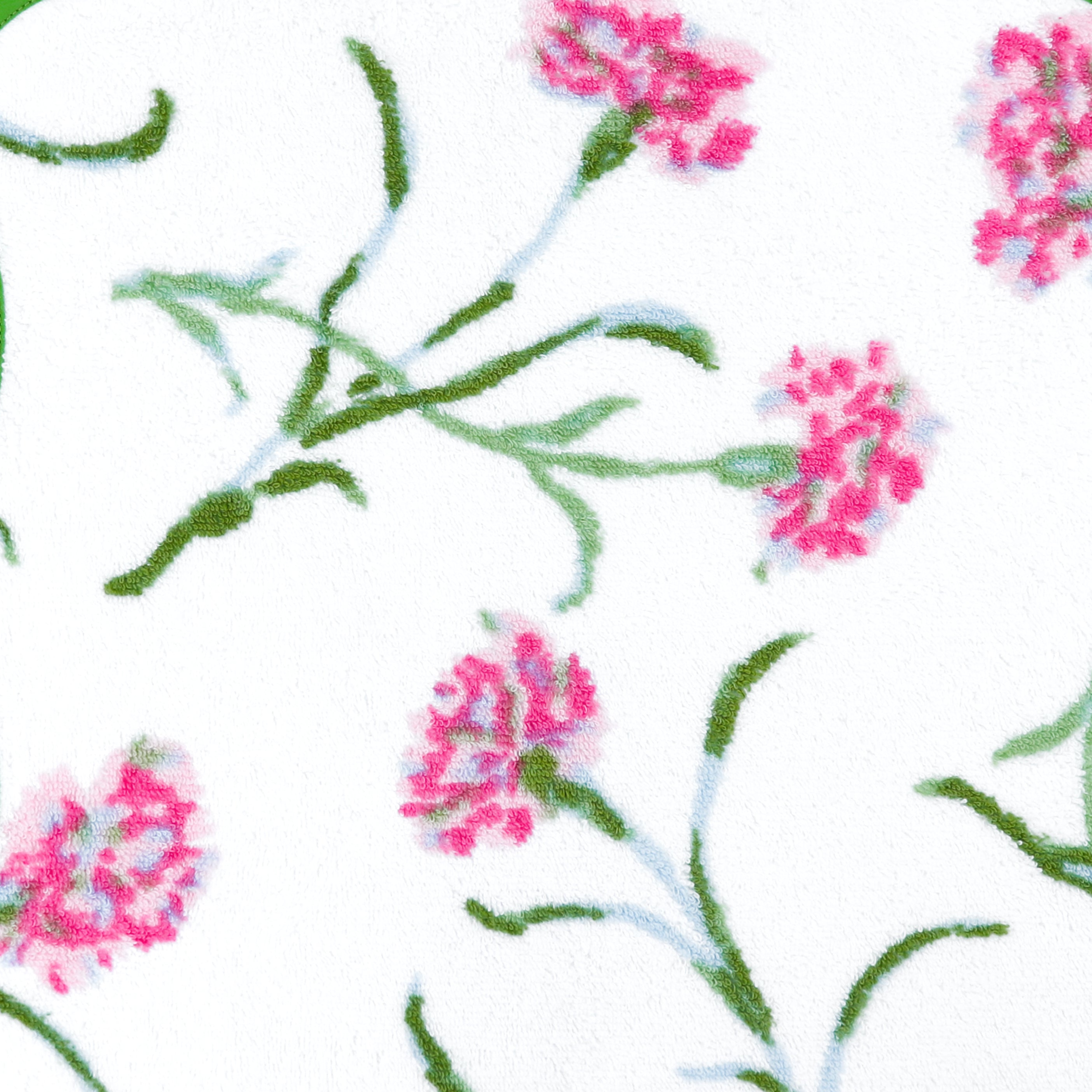 Carnations Pink/Green/Blue Towels