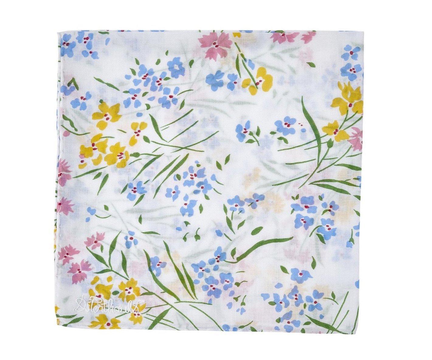 Printed Fleurs des Champs Pink Handkerchief
