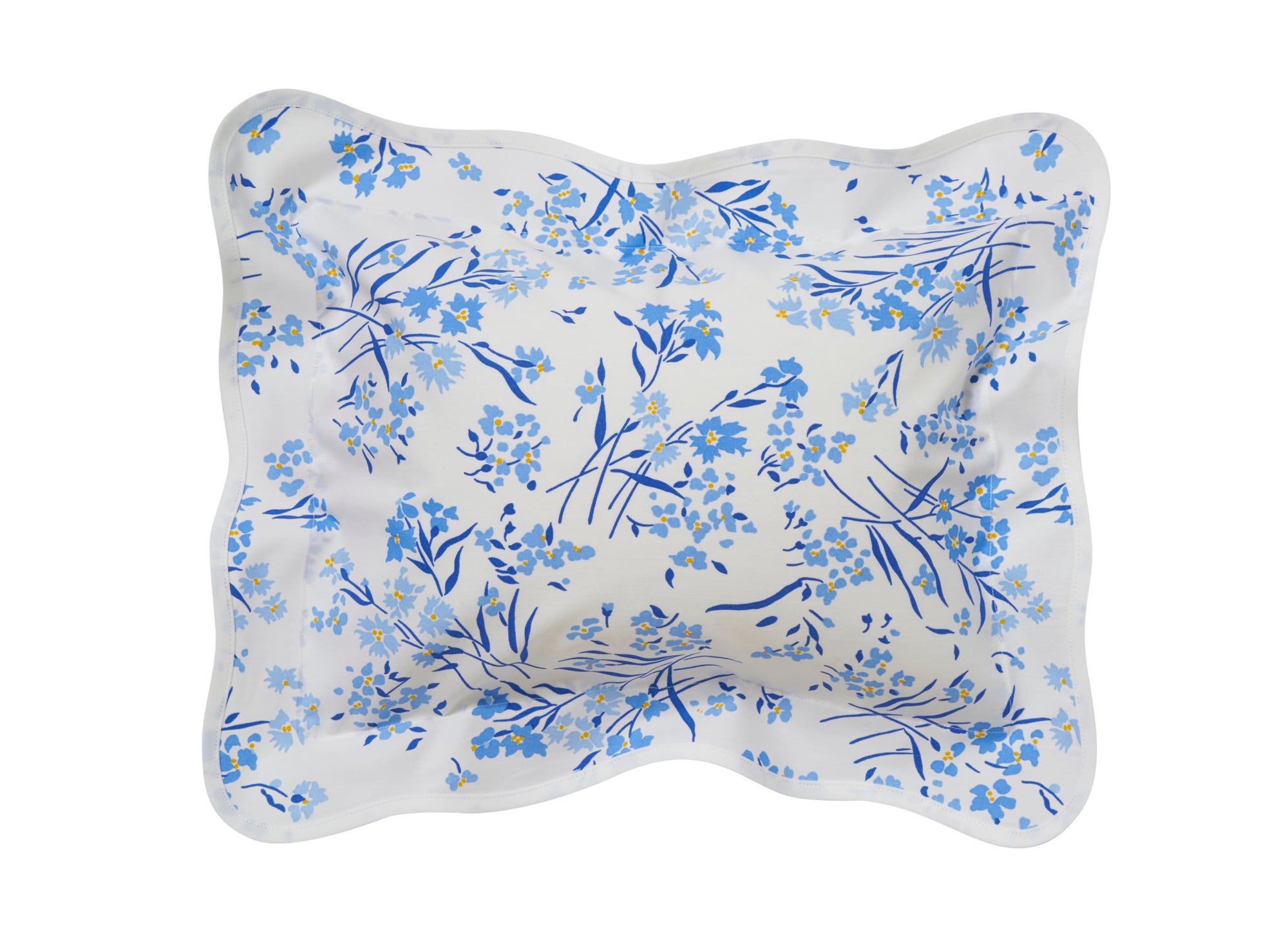 Fleurs des Champs Blue Wavy Elbow Sham
