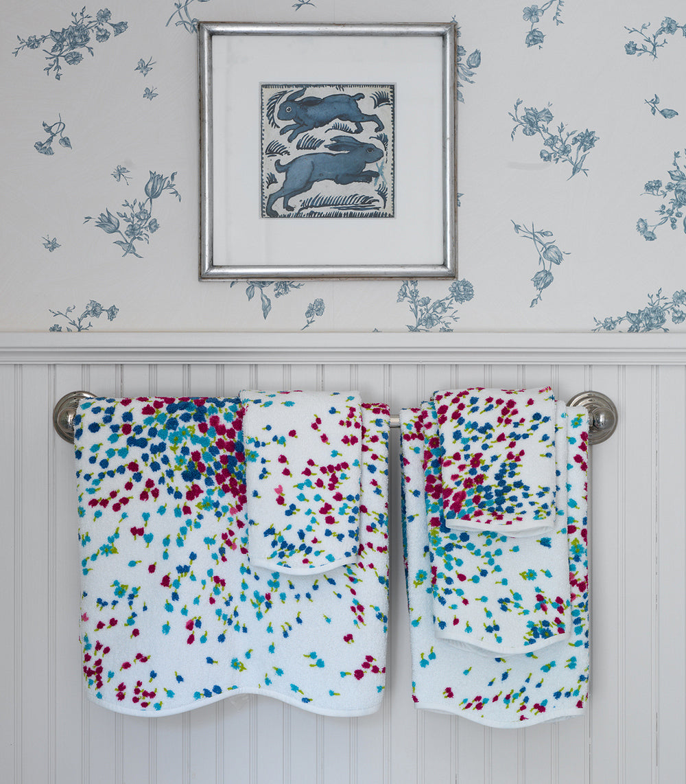 Bouquet Eclaté Blue Towels