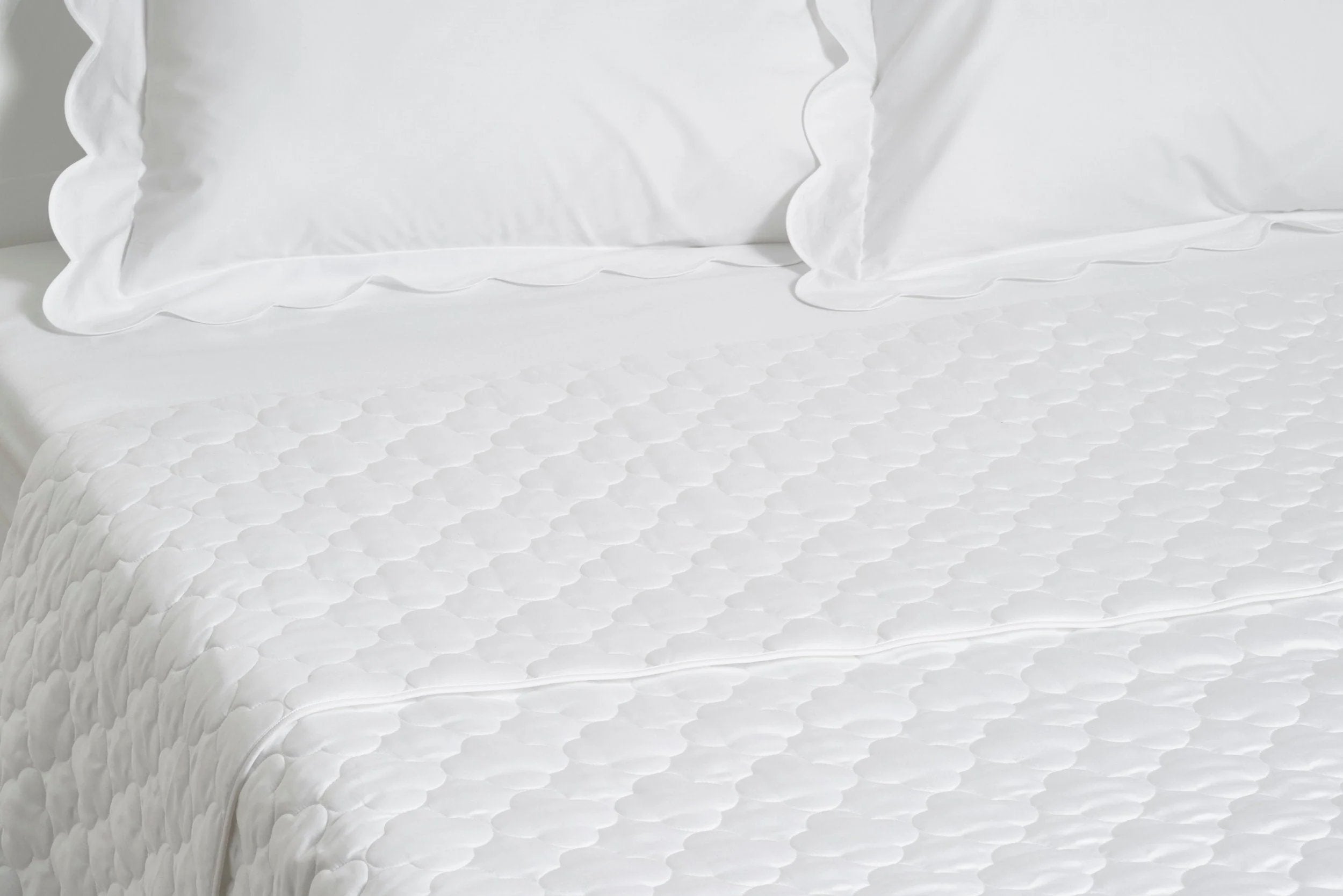 Alhambra White Percale Coverlet