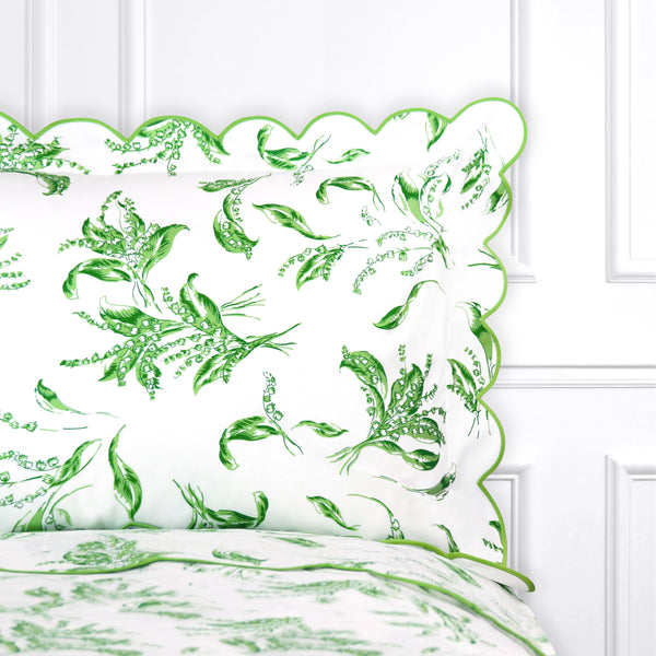 Muguet Green / Scallop Green Bed Linens