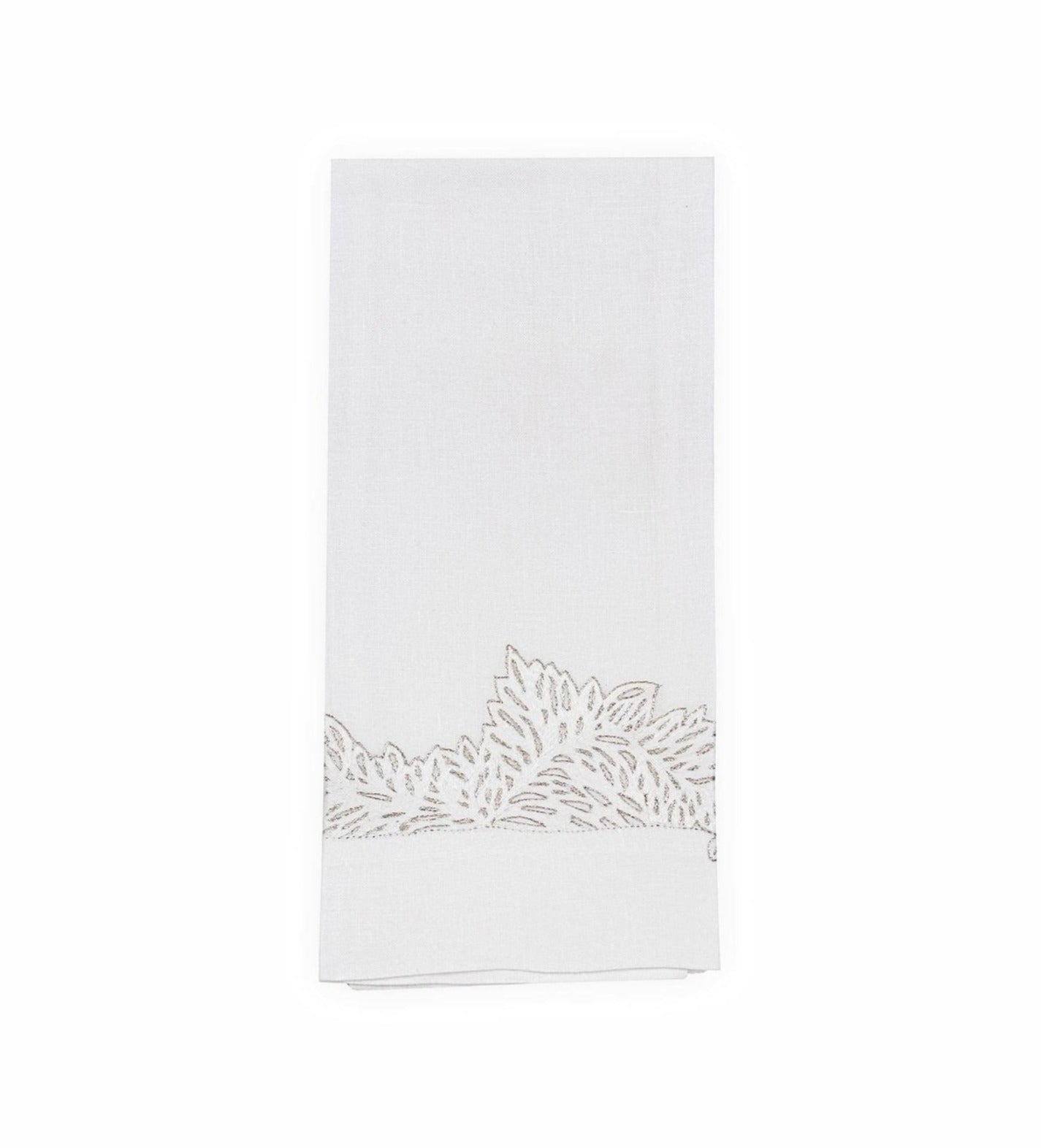 Givre d'Hiver White/Silver Emb. Guest Towels