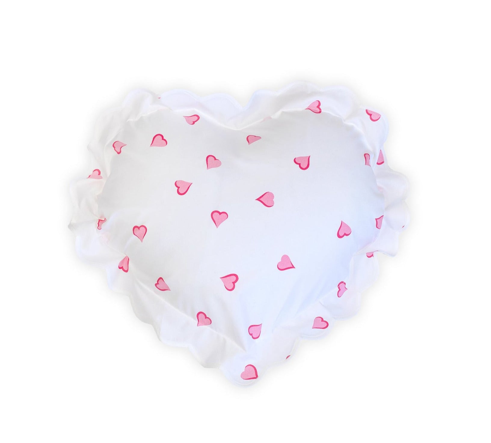 Coeurs 粉色扇贝白色心形枕套