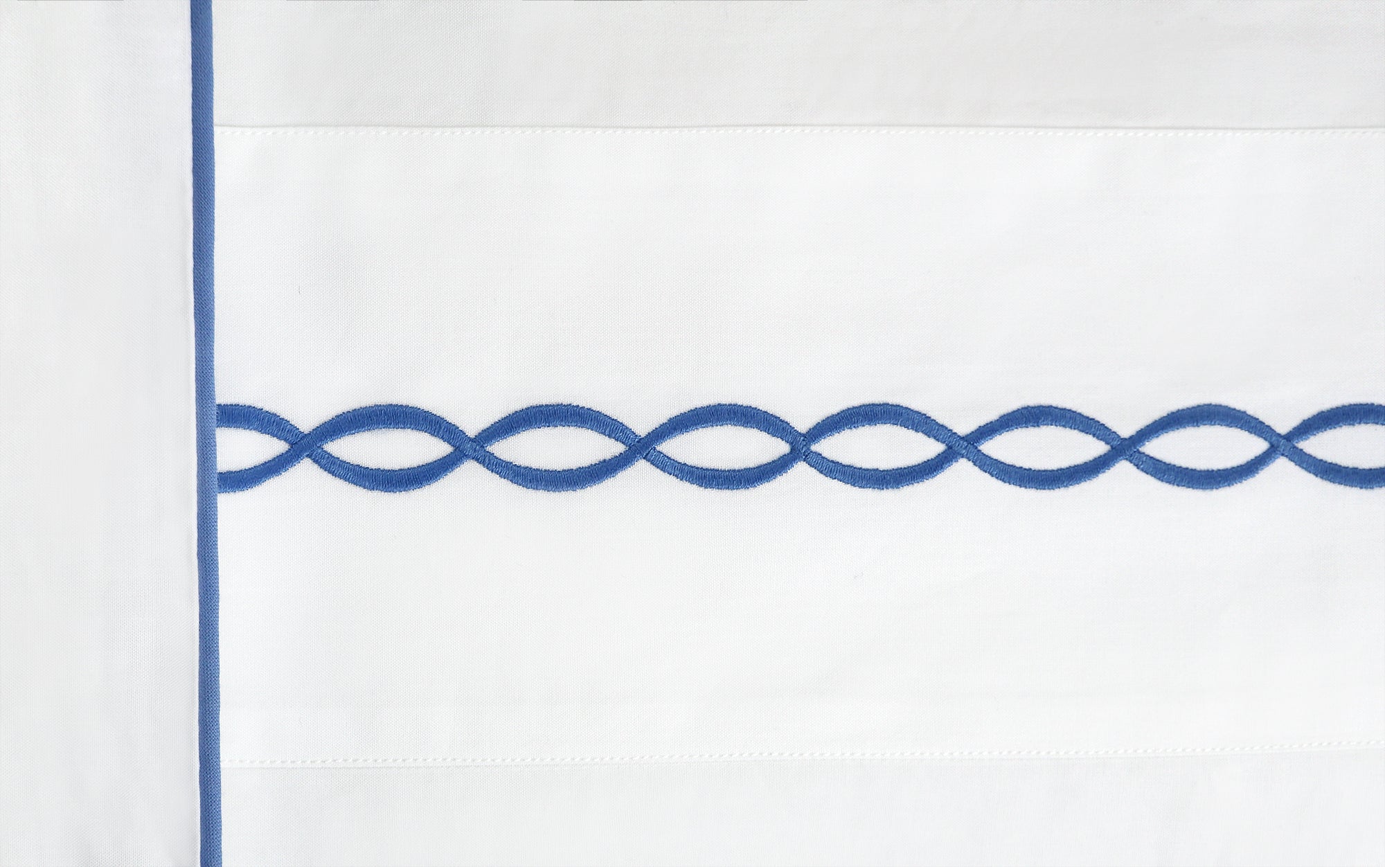 Lacet Blue Emb. Bed Linens