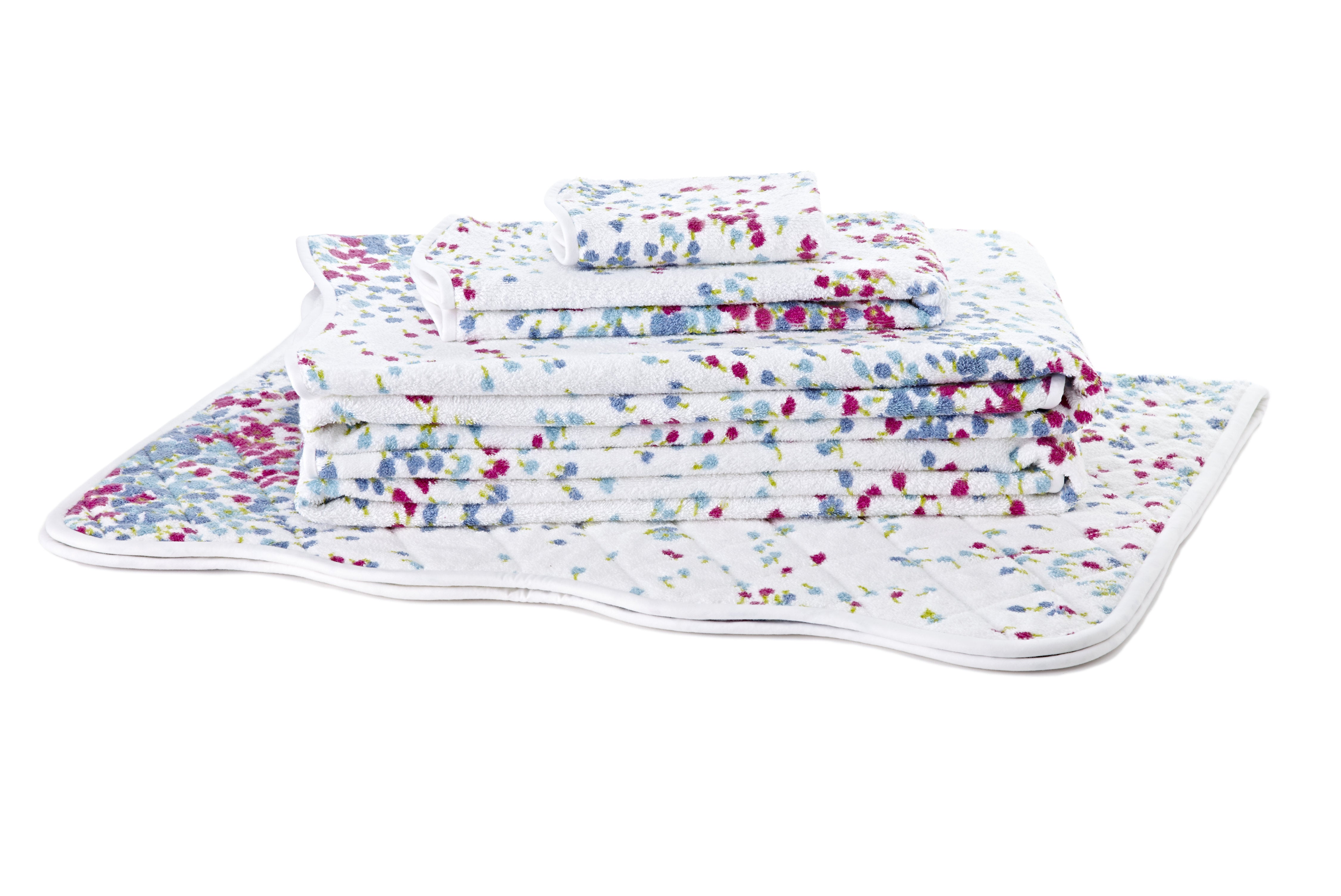 Bouquet Eclaté Blue Towels