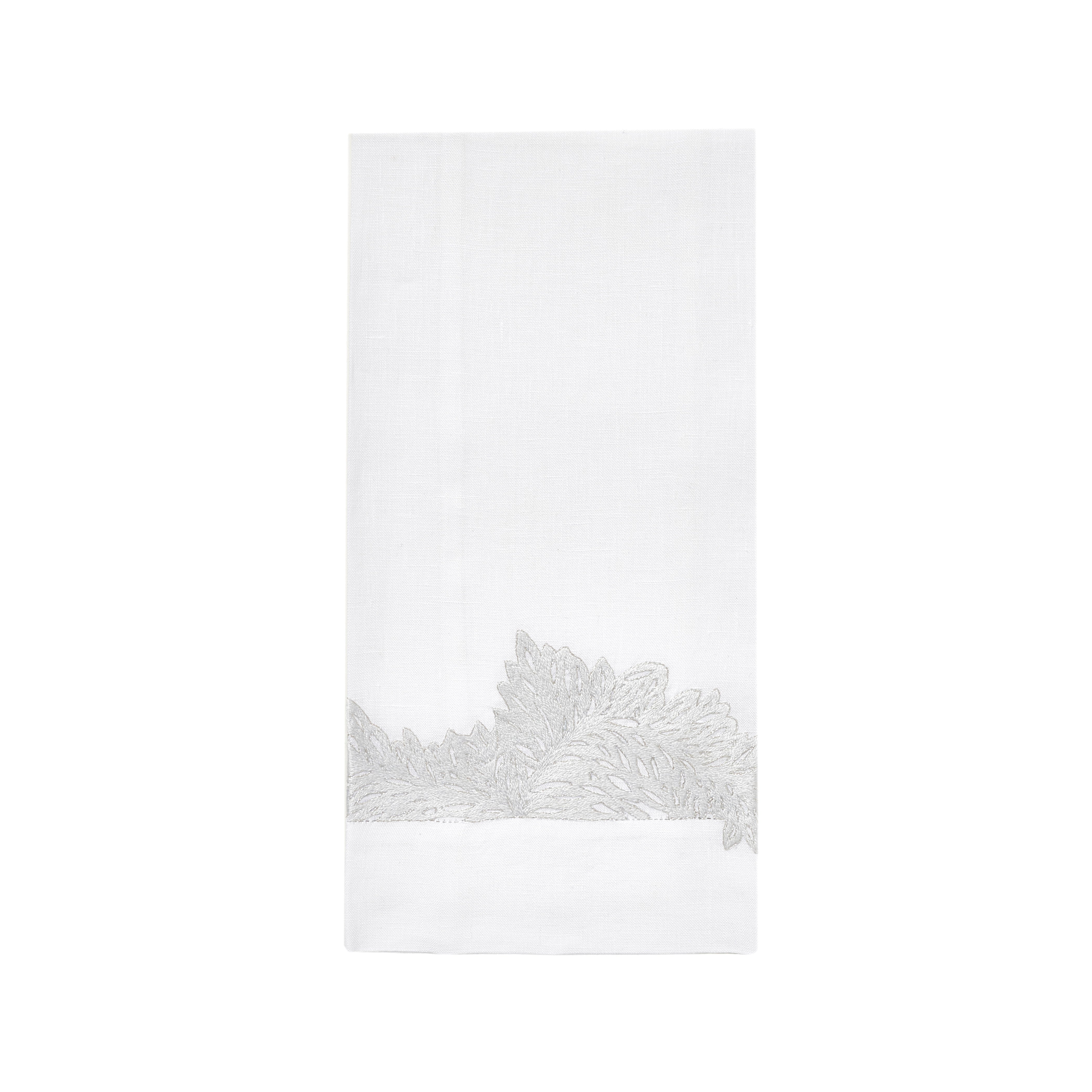 Givre d'Hiver Grey/Silver Emb. Guest Towels