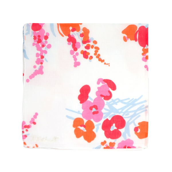 Printed Demoiselles Orange/Pink Handkerchief