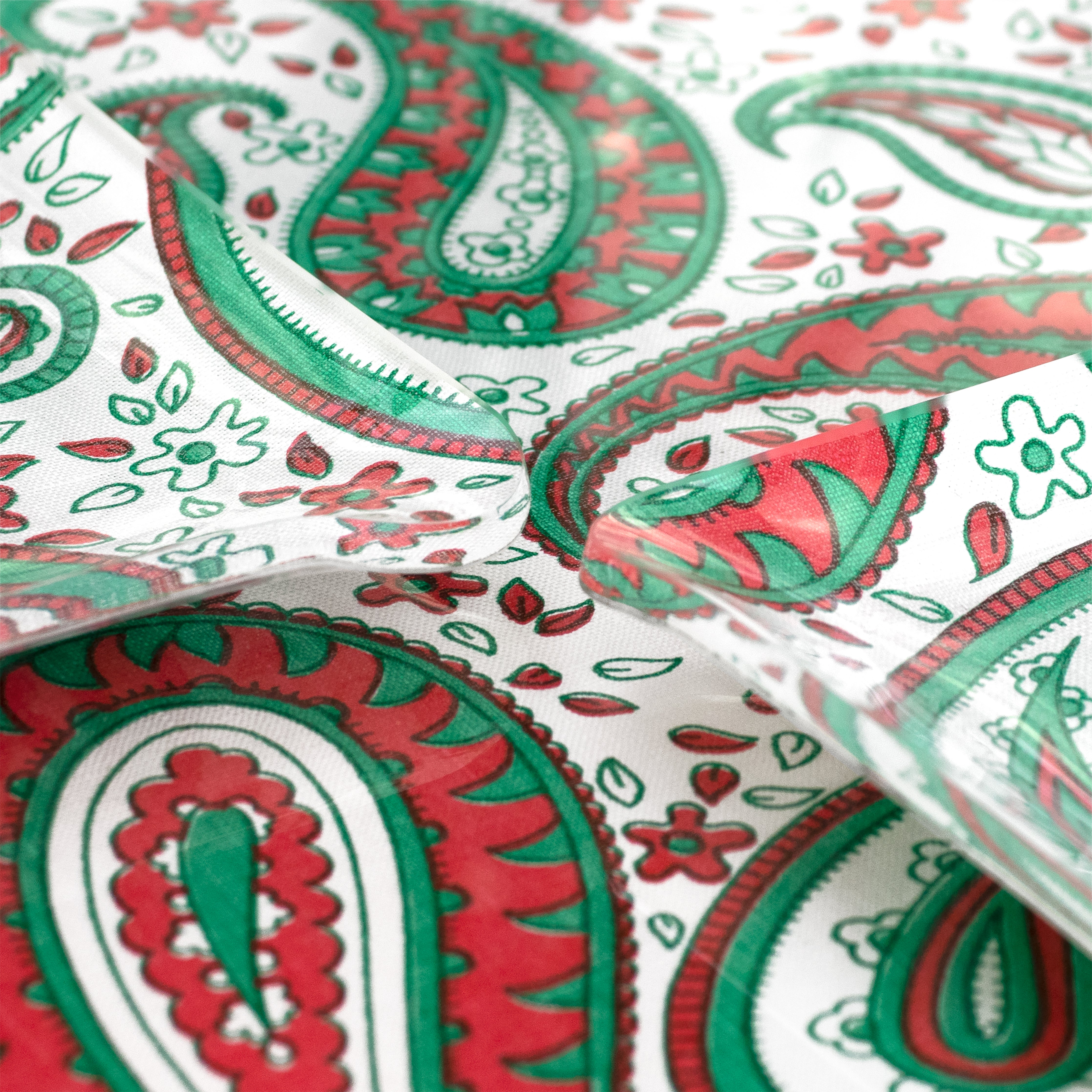 Cachemire 绿色/红色层压托盘