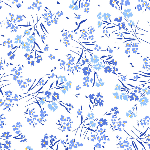 Fleurs des Champs Blue Bed Linens