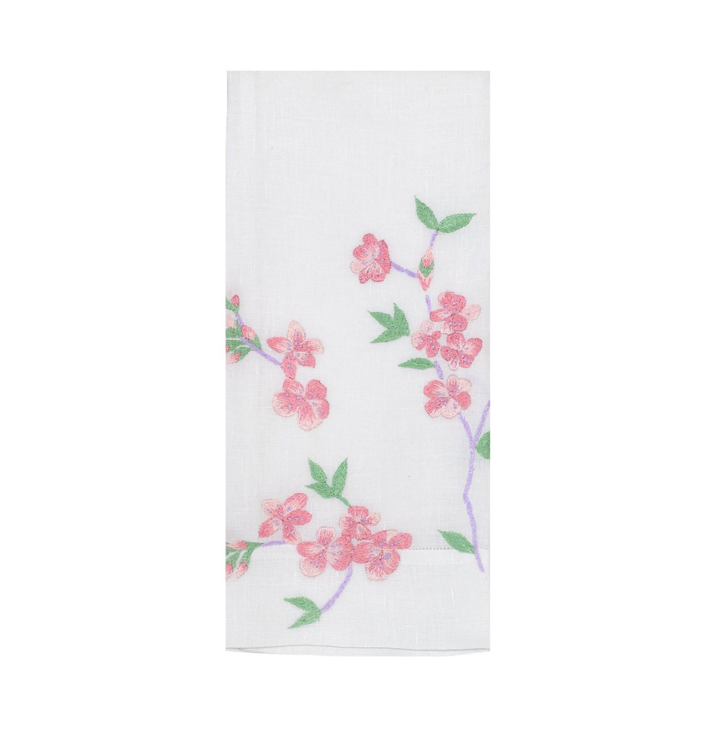 Fleurs de Pêcher Rose Emb. Guest Towels