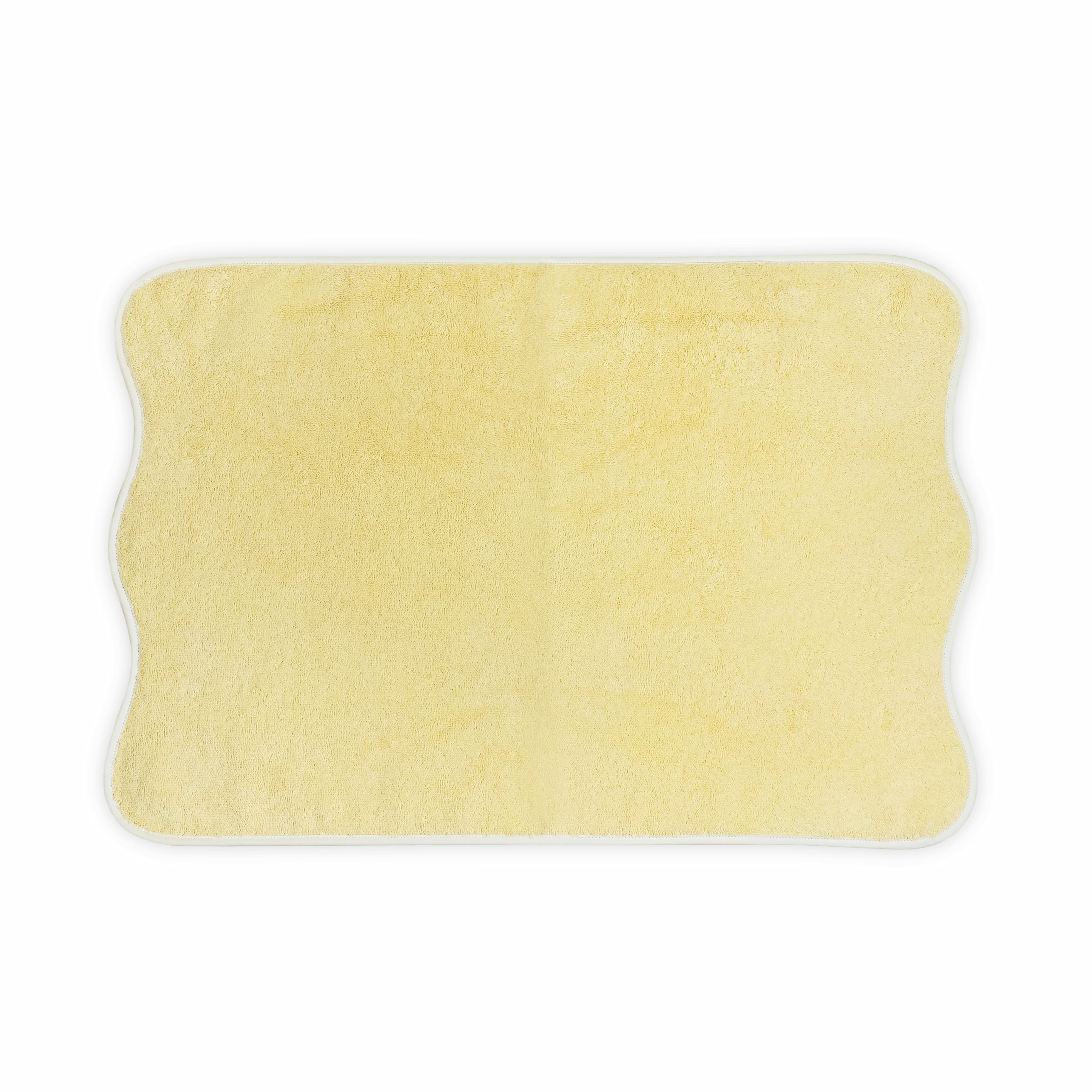 Solid #9312 Yellow with Wavy White Towels