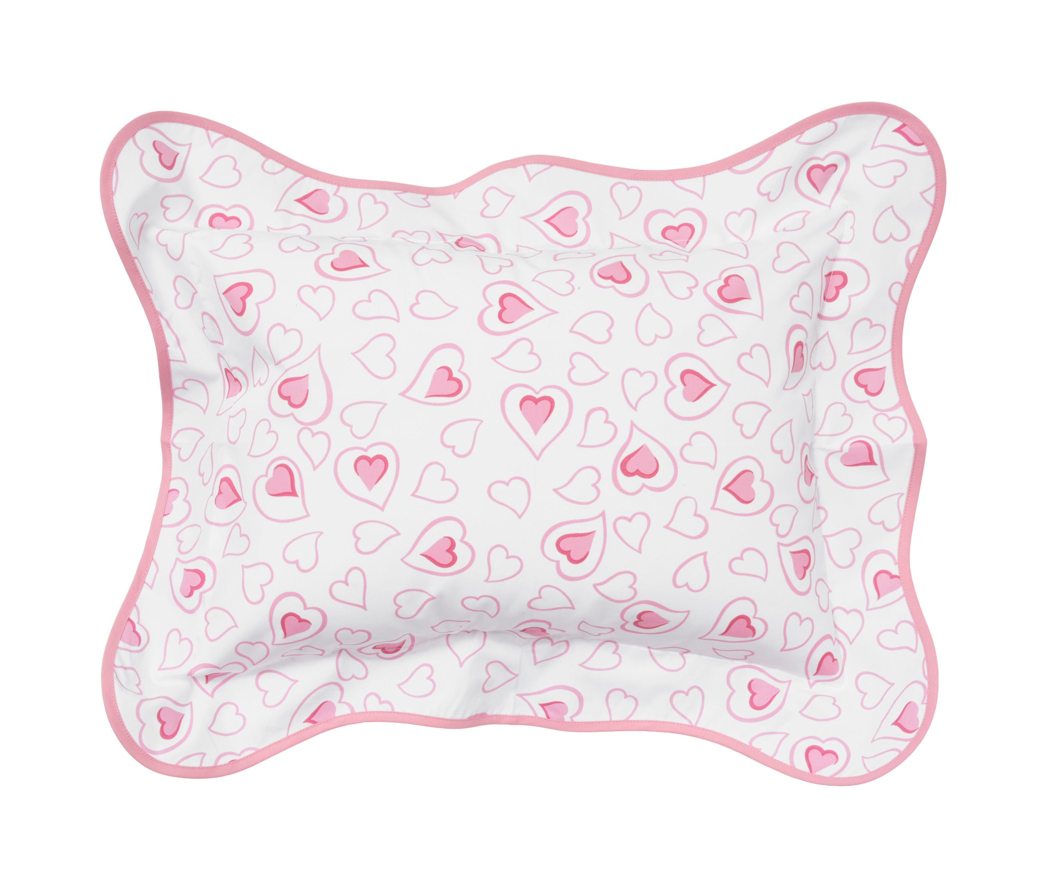 Double Coeurs Pink Boudoir Sham