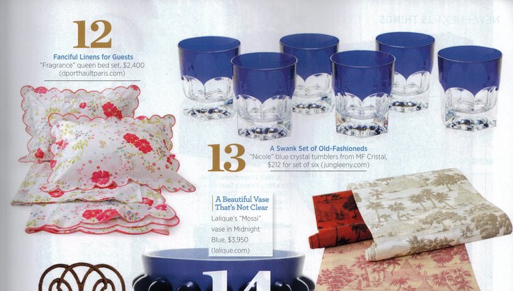 Traditional Home, May 2014- Fragrance Bedding