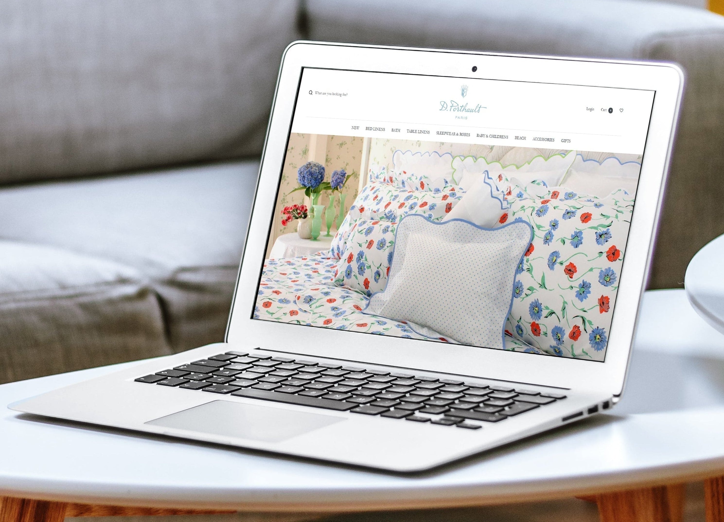 D. Porthault ~ Our NEW website (et une petite histoire)