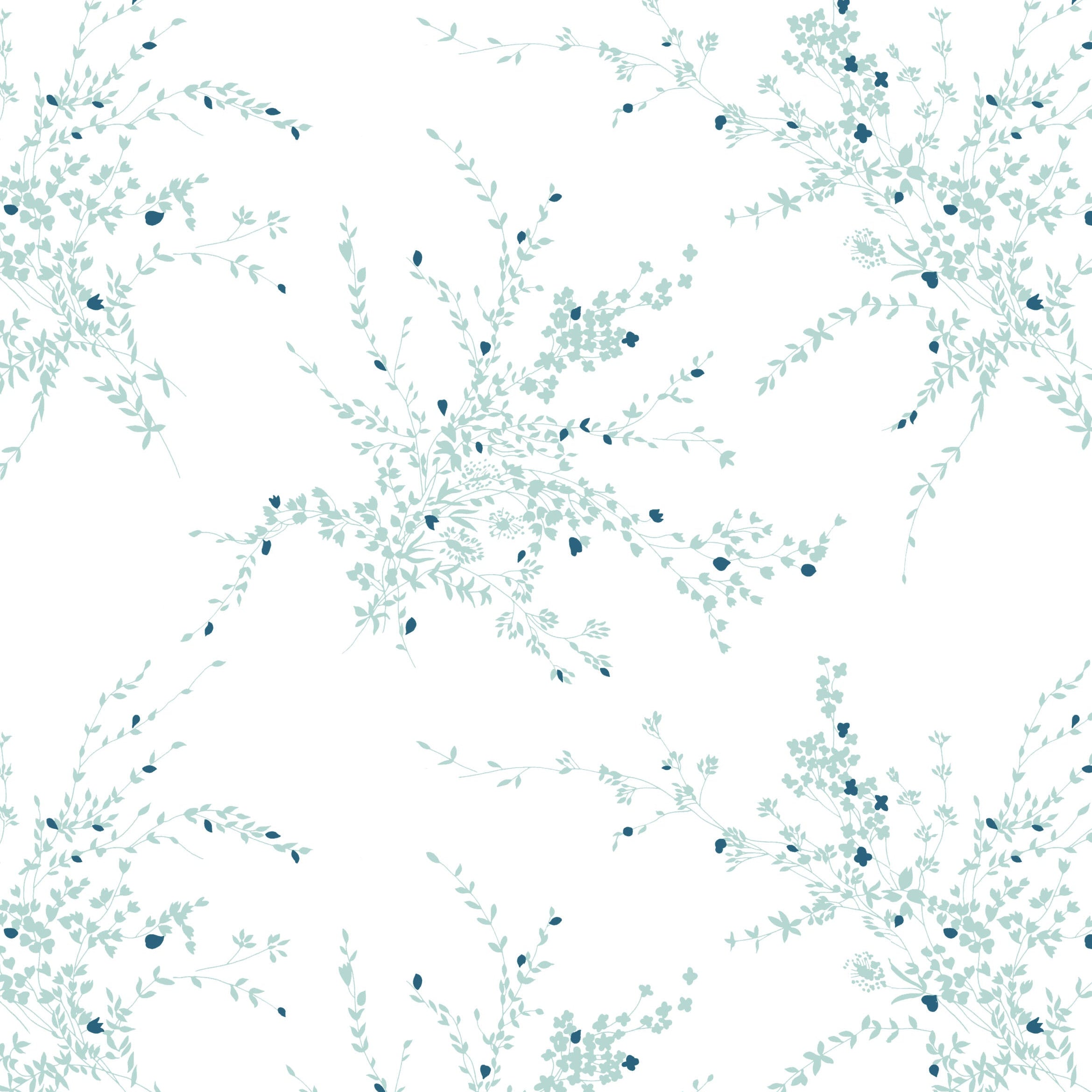 Jeté de Fleurs DP Blue Bed Linens