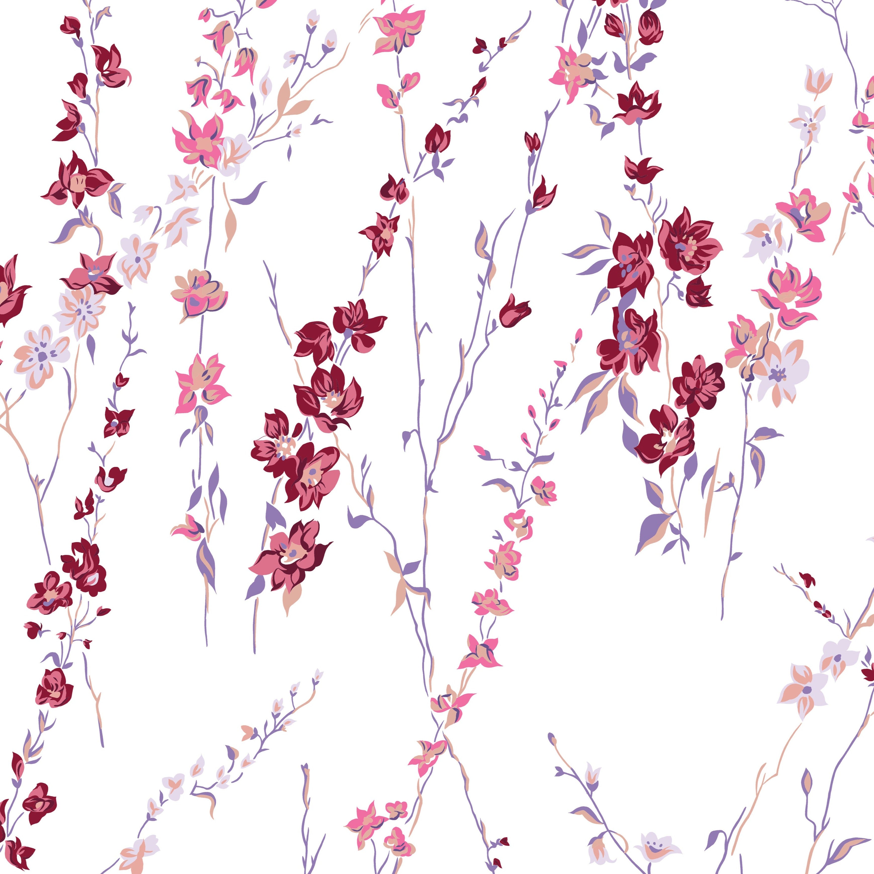 Brindilles Pink/Burgundy Bed Linens