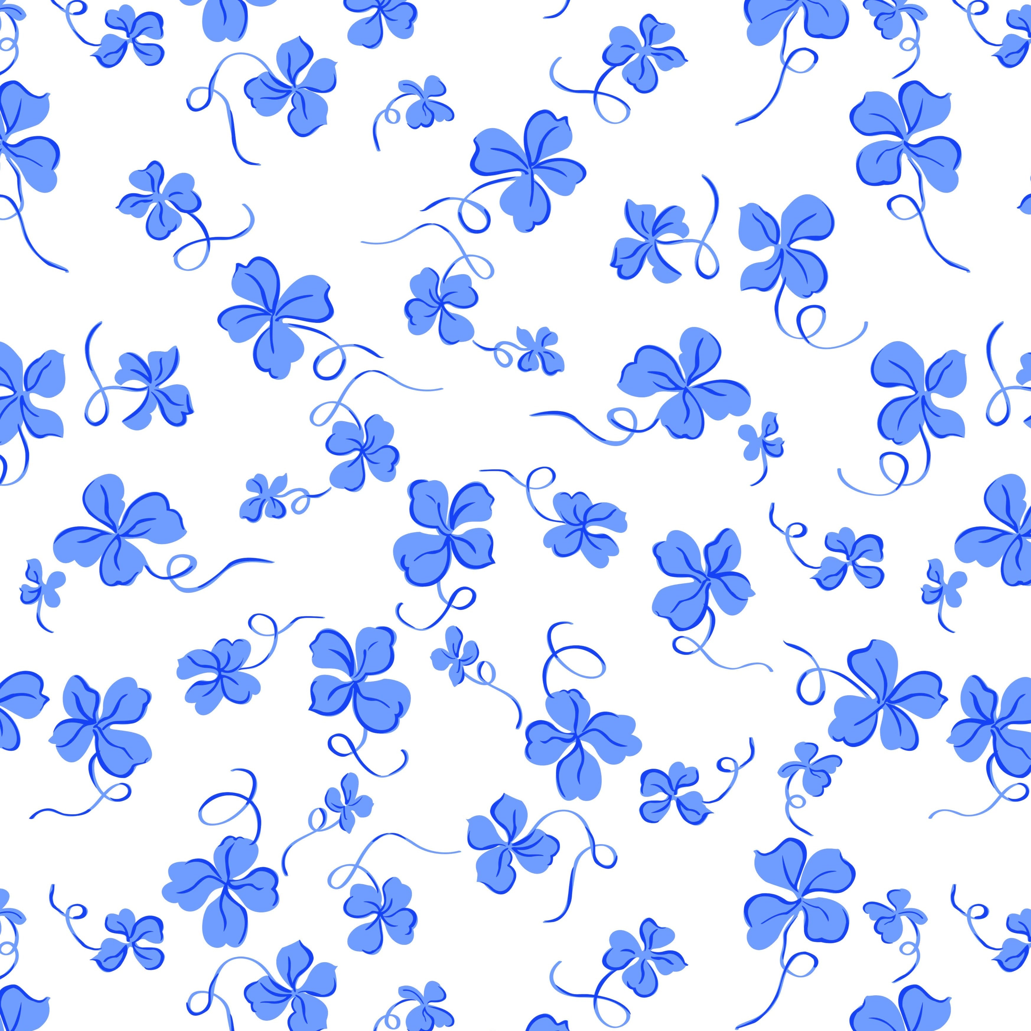 Trèfles Blue Bed Linens
