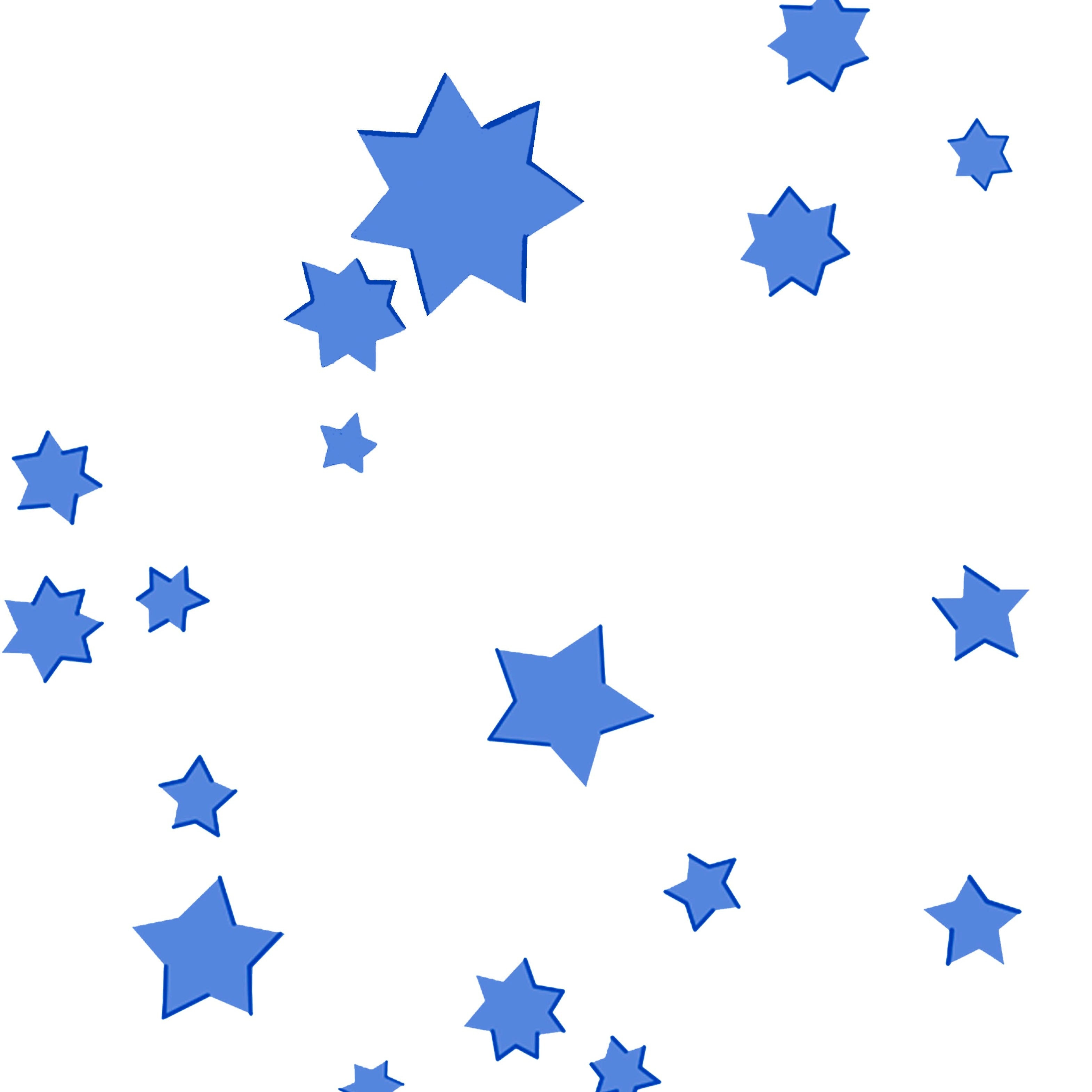 A blue tissue box cover with white stars printed on it, set against a white background.