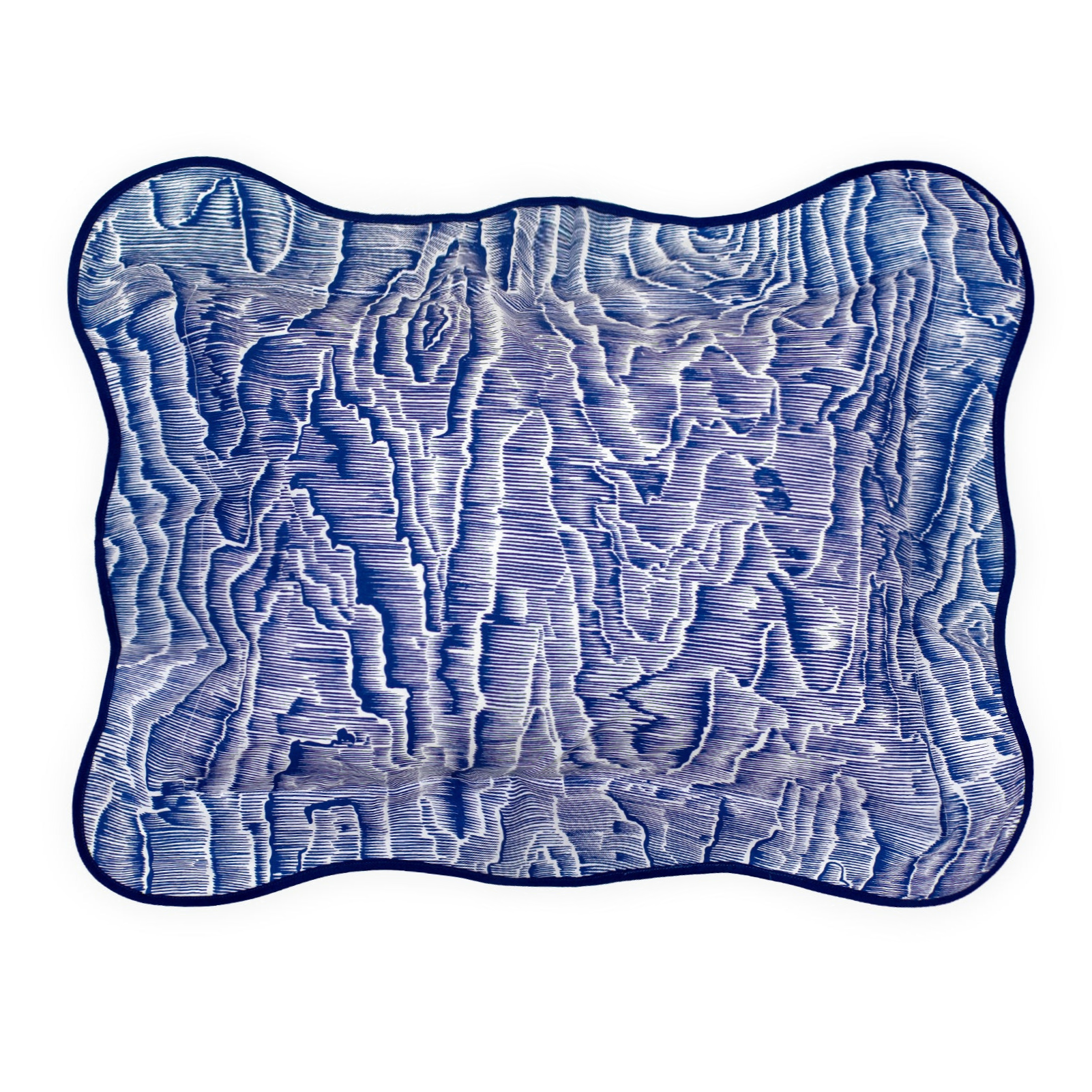 Bois de Moiré Navy Wavy Boudoir Shams