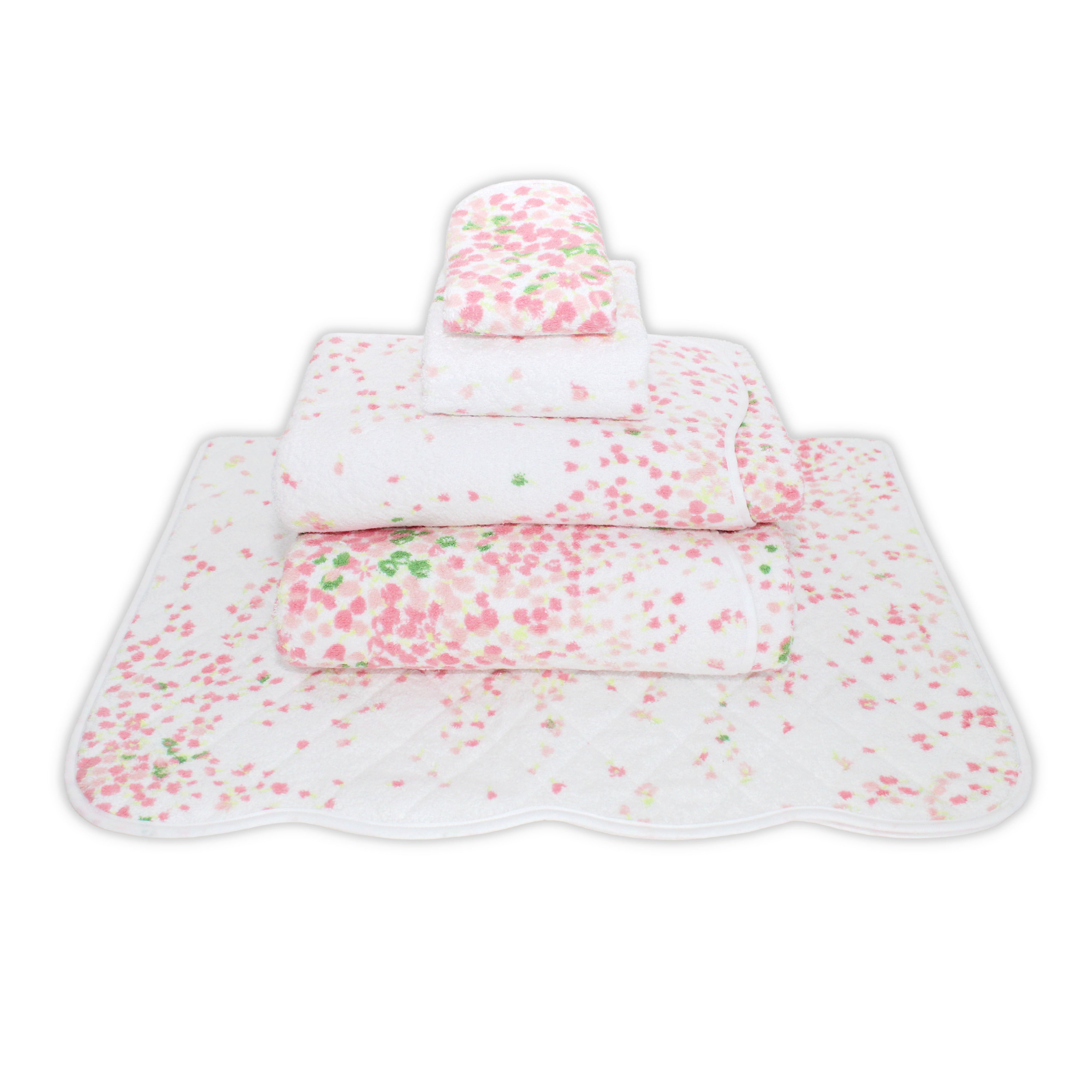 Bouquet Eclaté Pink/Green Towels