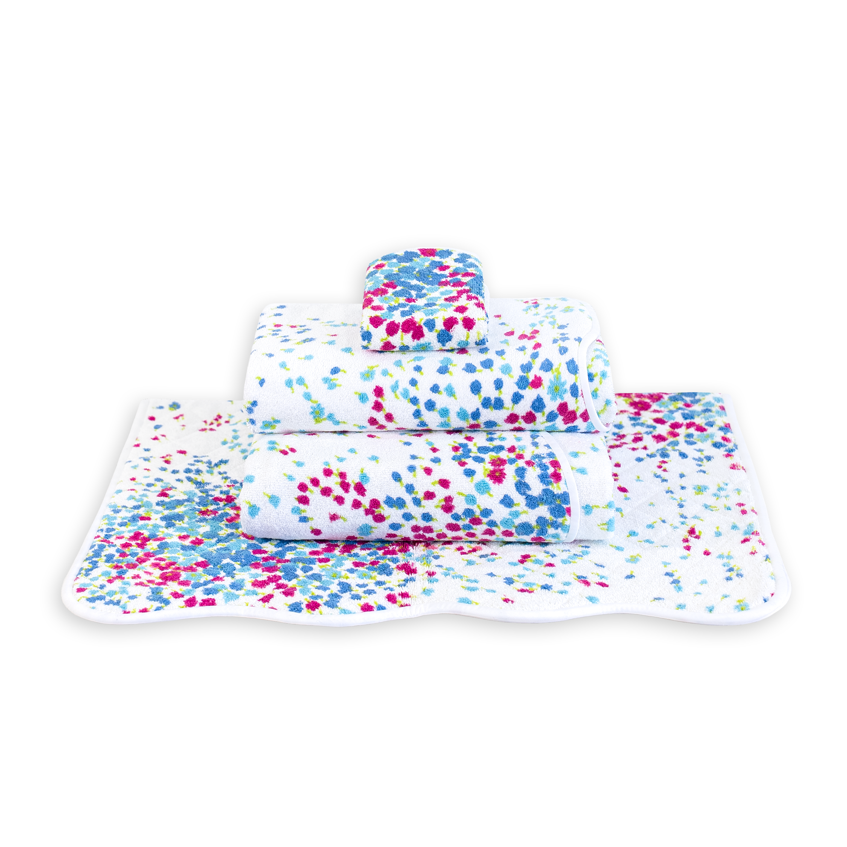 Bouquet Eclaté Blue Towels