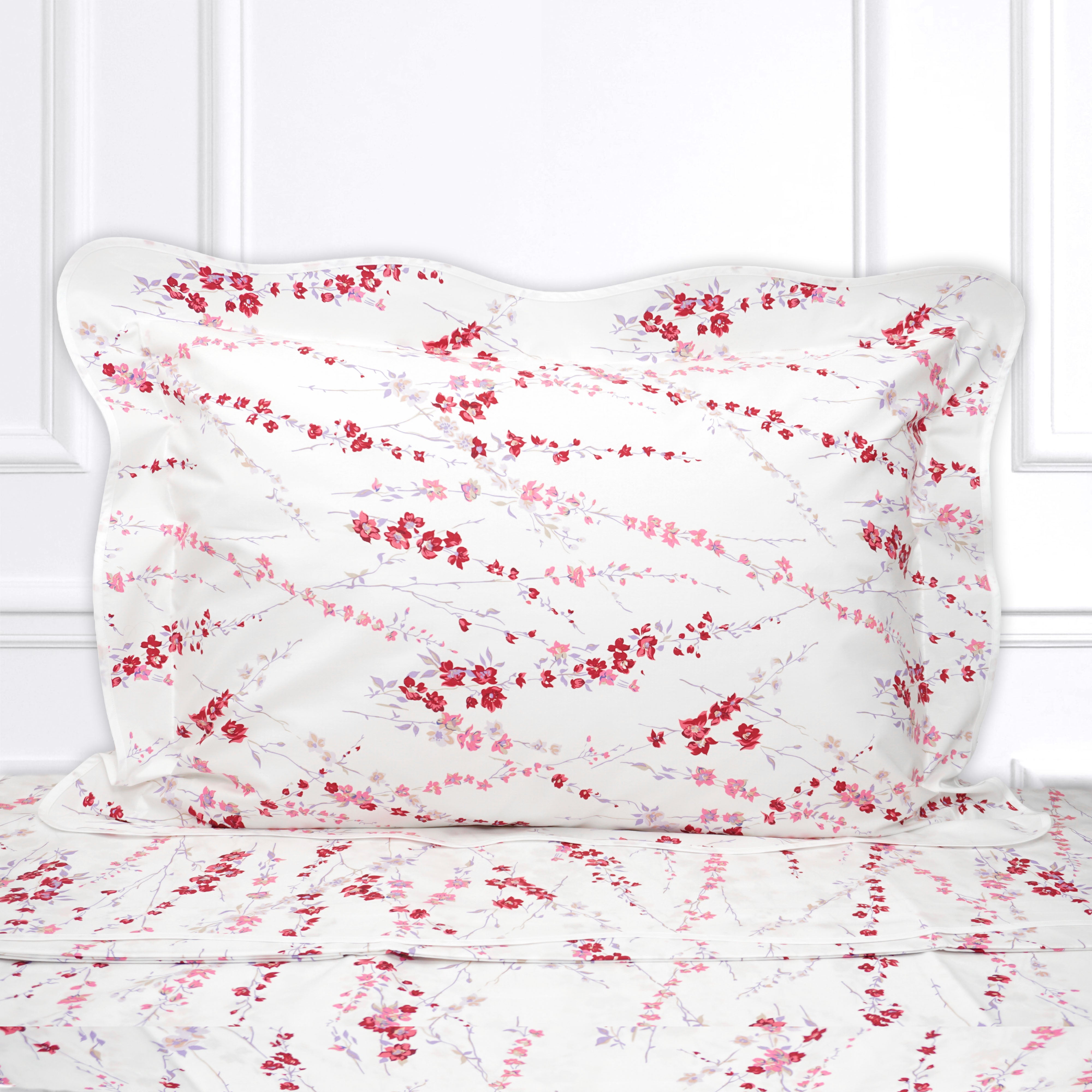 Brindilles Pink/Burgundy Bed Linens