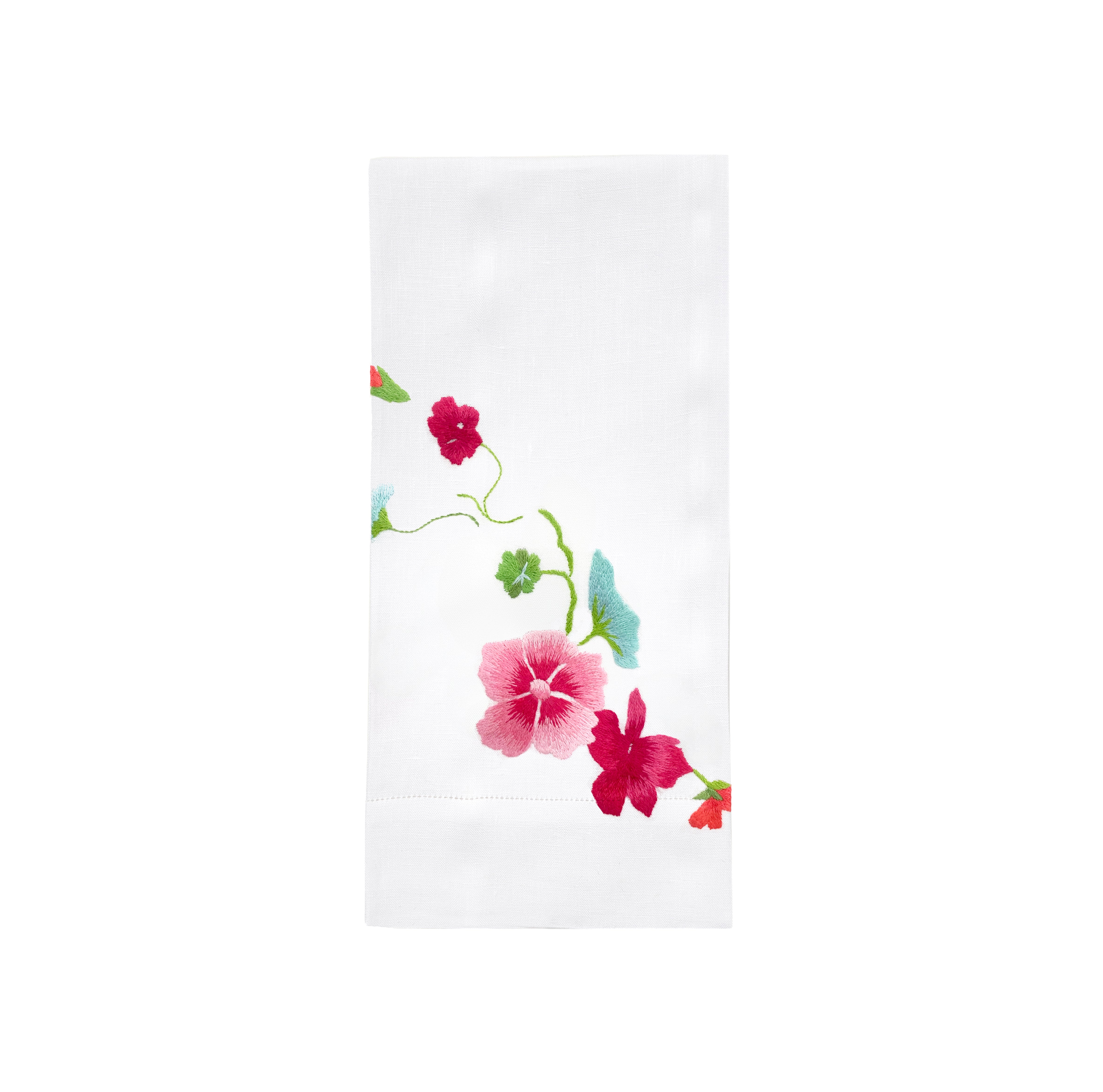 Capucines Pink Emb. Guest Towels