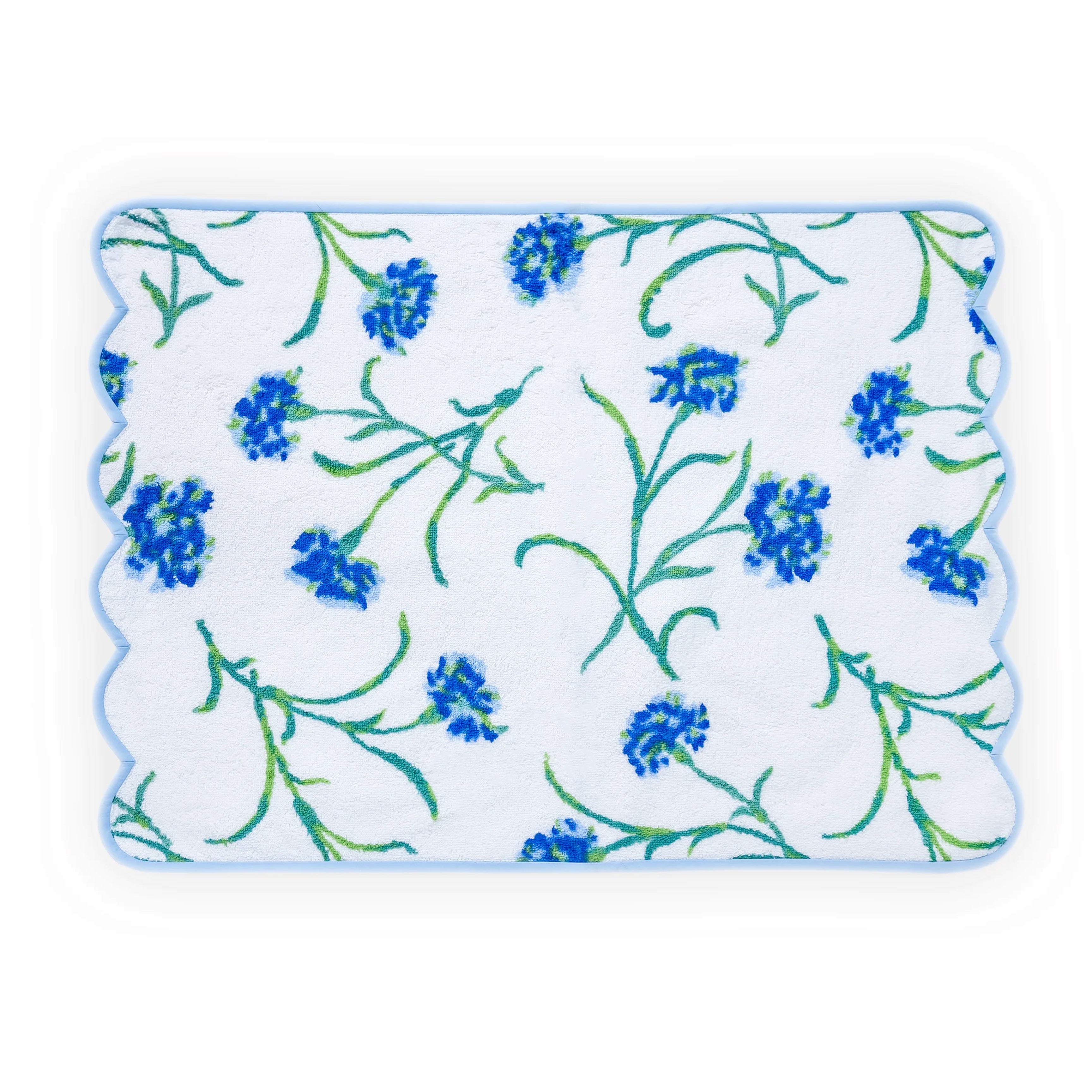 Carnations Blue/Green Towels