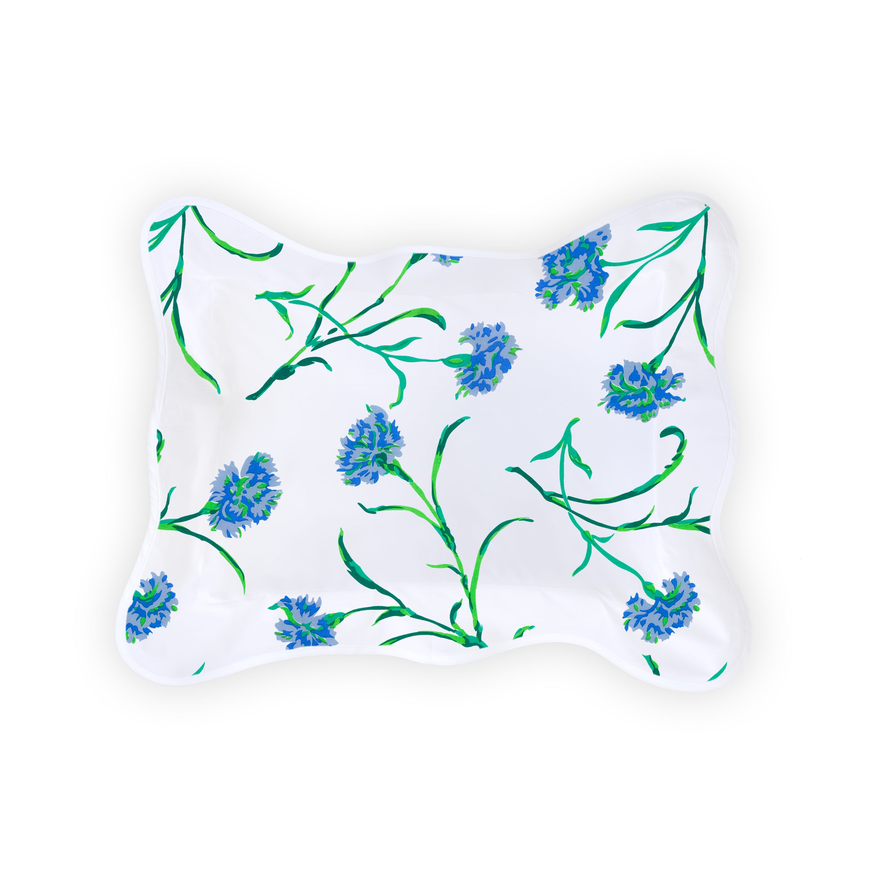 Carnations Blue/Green Bed Linens